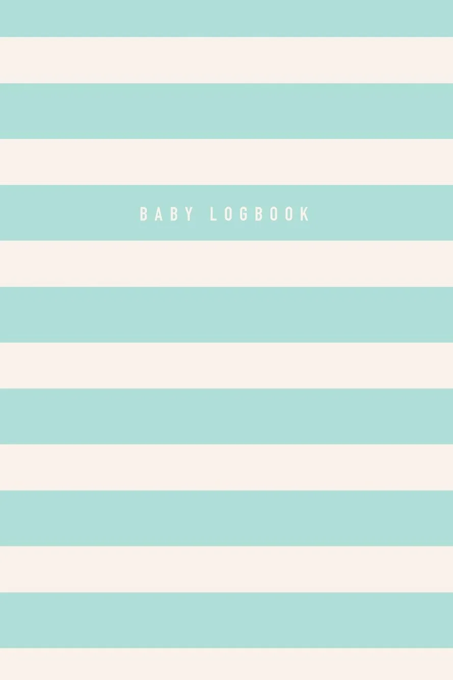Baby Logbook: Mint Green Stripes Tracker for Newborns, Breastfeeding Journal, Sleeping and Baby Health Notebook