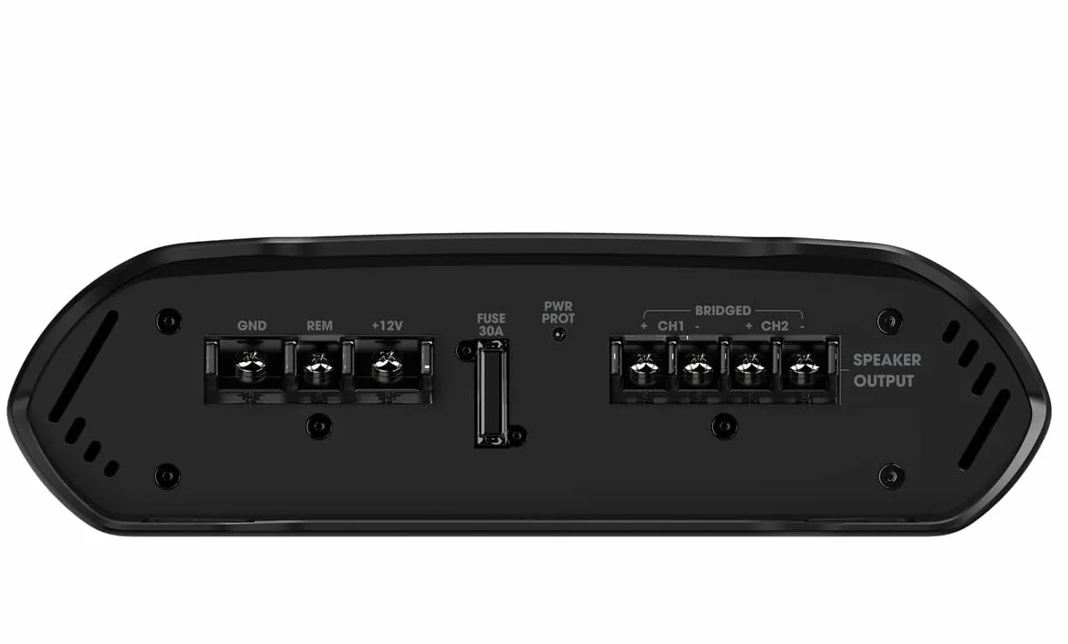 JBL Koncert A652 2-kanałowy wzmacniacz samochodowy klasy AB - wzmacniacz mocy samochodu z 2 x 65 W RMS - 2 lub 1 kanał: 500 W szczyt dla 2 głośników samochodowych lub 1 subwoofera z 170 W RMS
