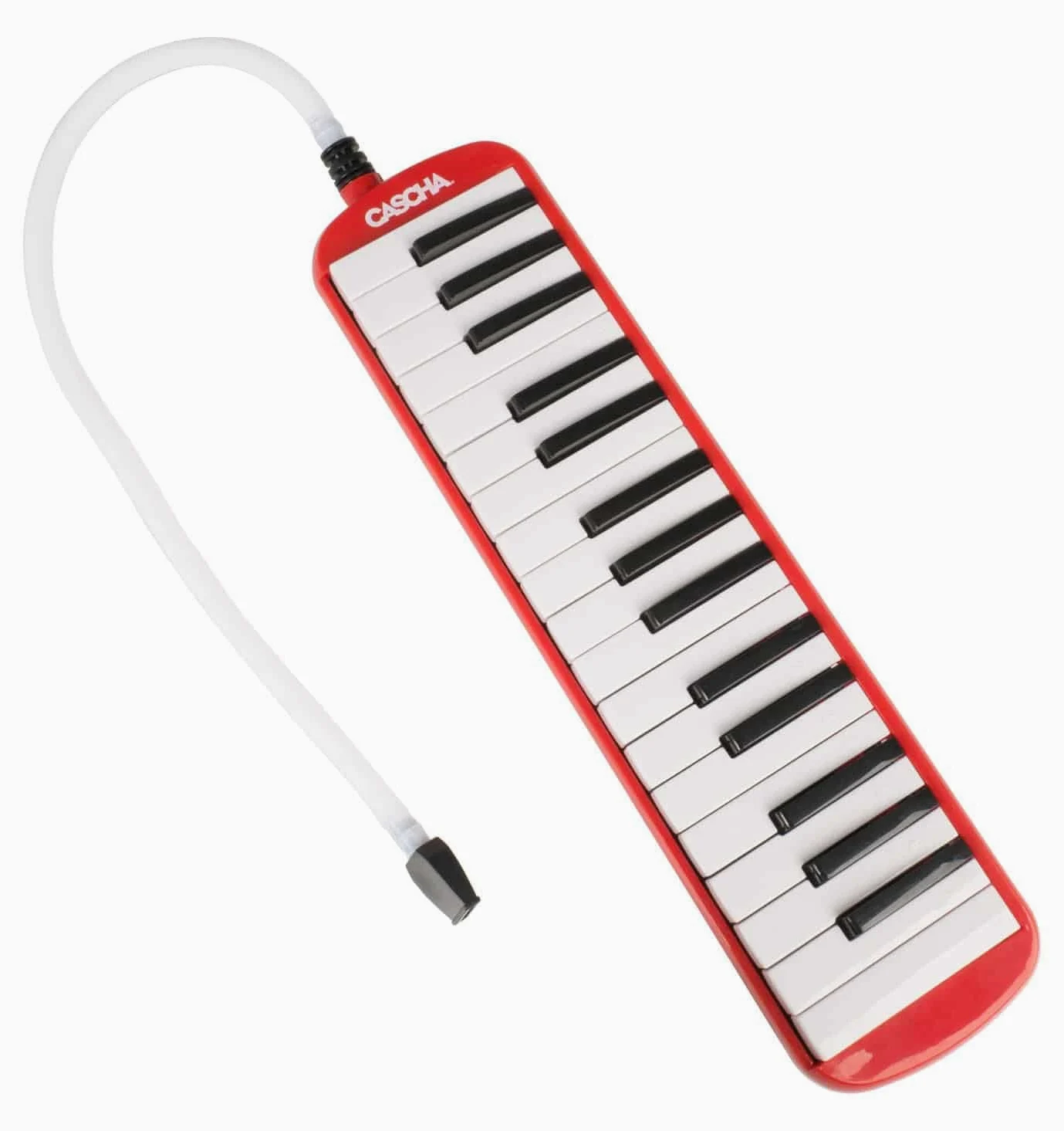 CASCHA Melodica z torbą i ustnikiem, instrument dla dzieci i początkujących, czerwony, HH 2059