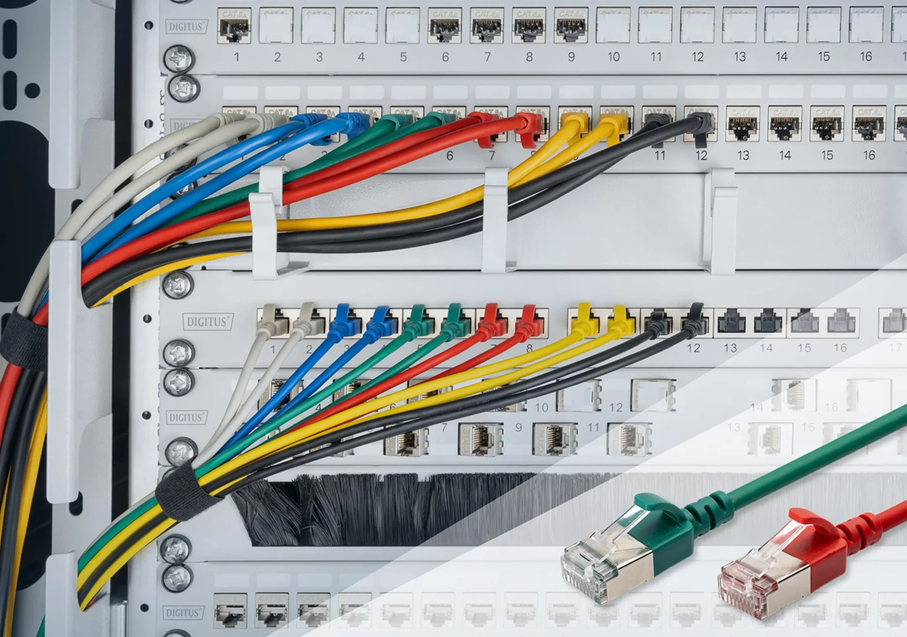 DIGITUS Kabel LAN Cat 6A 7 m Slim AWG 32-7 10 Gb/s RJ45 F-FTP PoE+ LSZH szary
