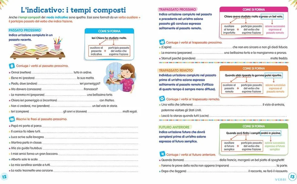Imparo i verbi. Tante attività e giochi per non sbagliare più! Ediz. a colori