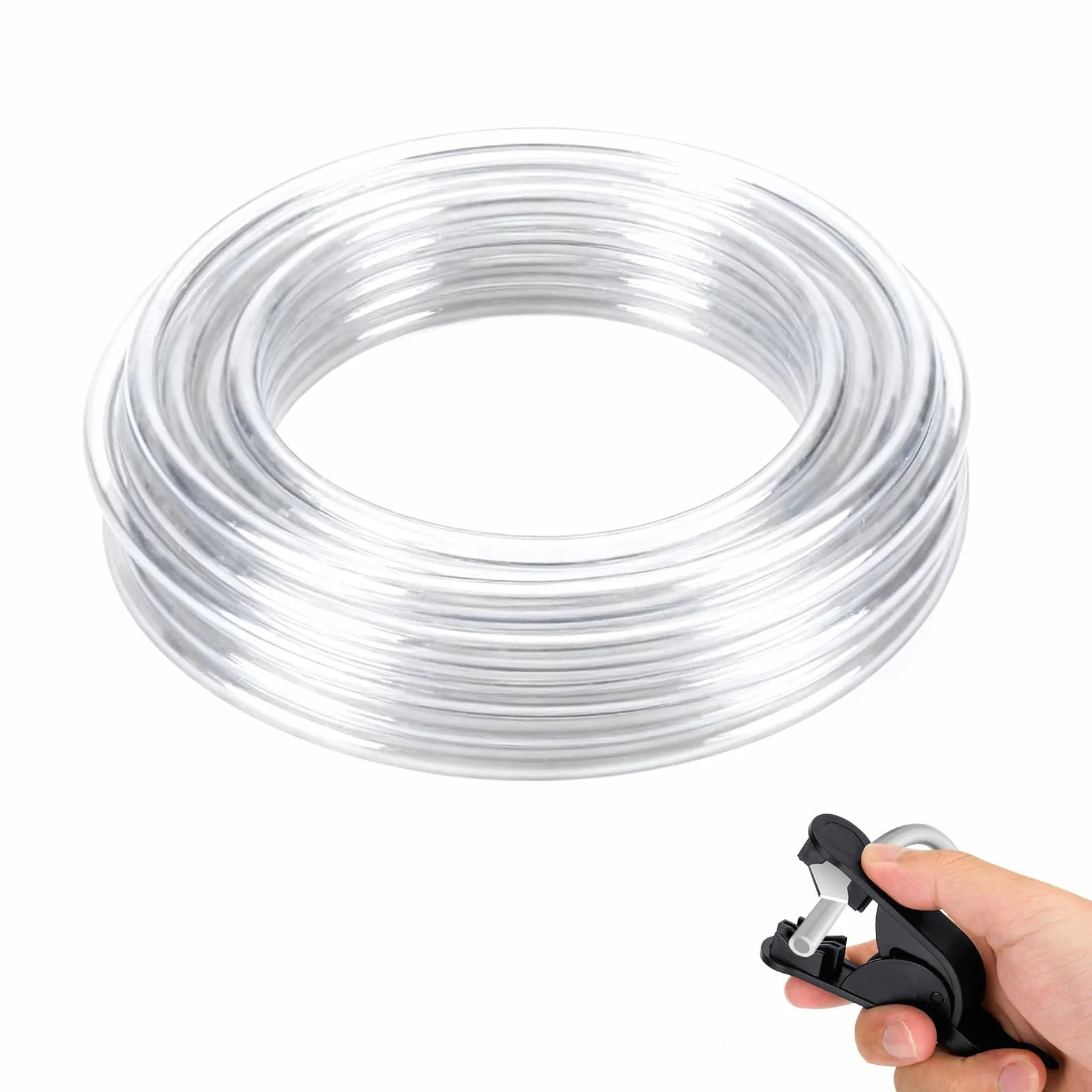 Wąż PTFE 5M z nożyczkami, wąż PTFE 2,5mm x 4mm do drukarki 3D, kompatybilny z Bambu Lab A1, A1 Mini, P1P, P1S, X1C, do 1,75mm drutów do drukarek 3D, przezroczysty