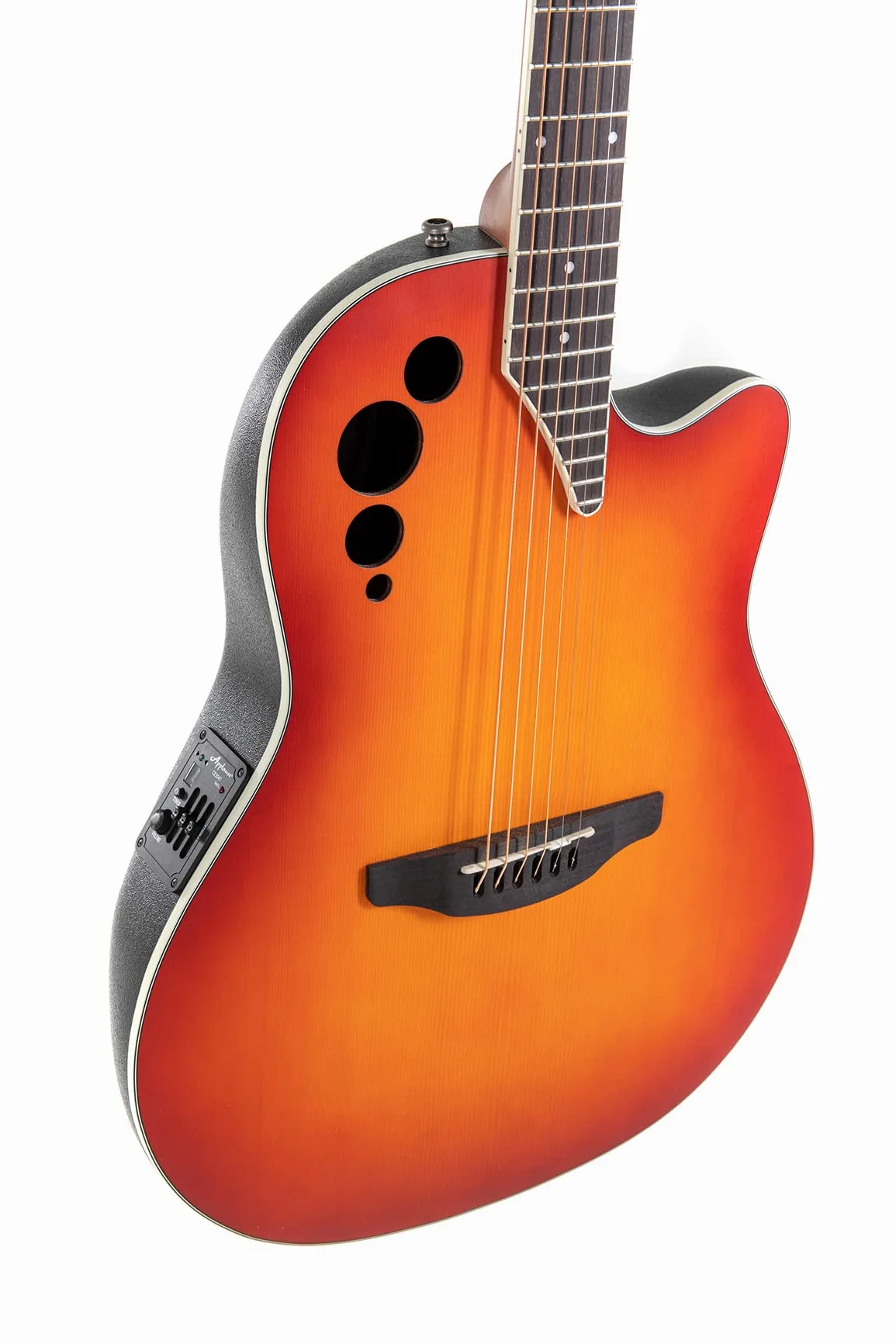 Applause E-gitara akustyczna Elite AE48 Super Shallow Cutaway - Roundback Lyrachord Korpus Super Shallow - AP3TP Preamp- Top Świerk - Honeyburst Satin - AE48-1I