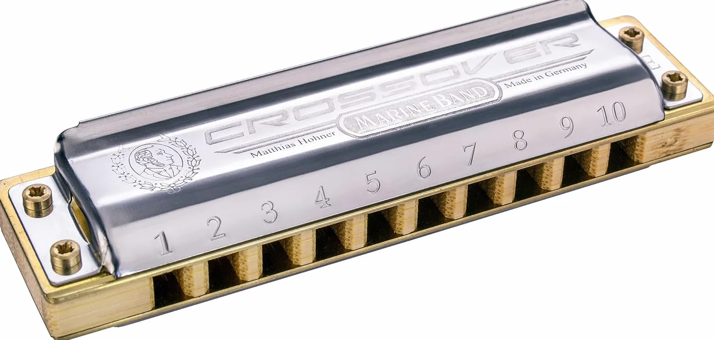 Hohner Marine Band Crossover C Harmonijka, Srebrny/Brązowy, 10,01 x 3 x 2,49 cm