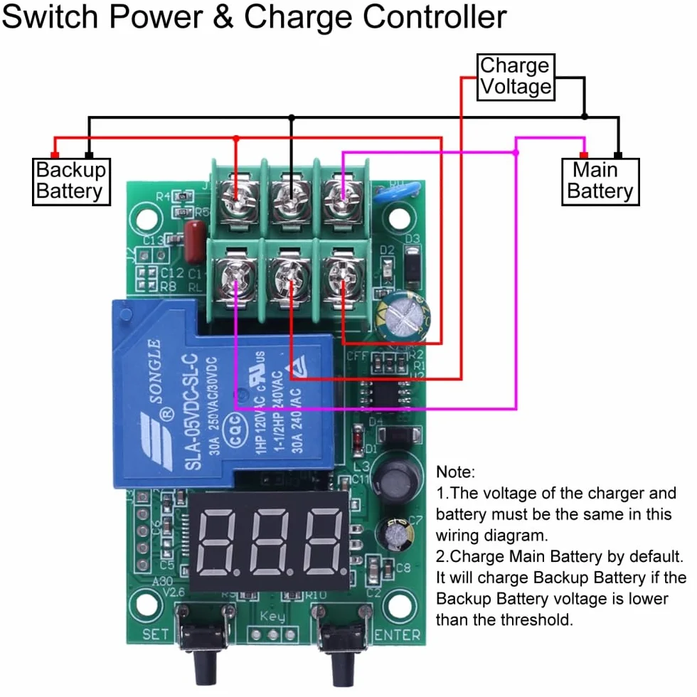 Moduł monitorowania napięcia z opóźnieniem, A30-U1 DC 0-99,9 V Voltage Monitor moduł, programowalny kontroler przekaźnika opóźniającego, ochrona baterii