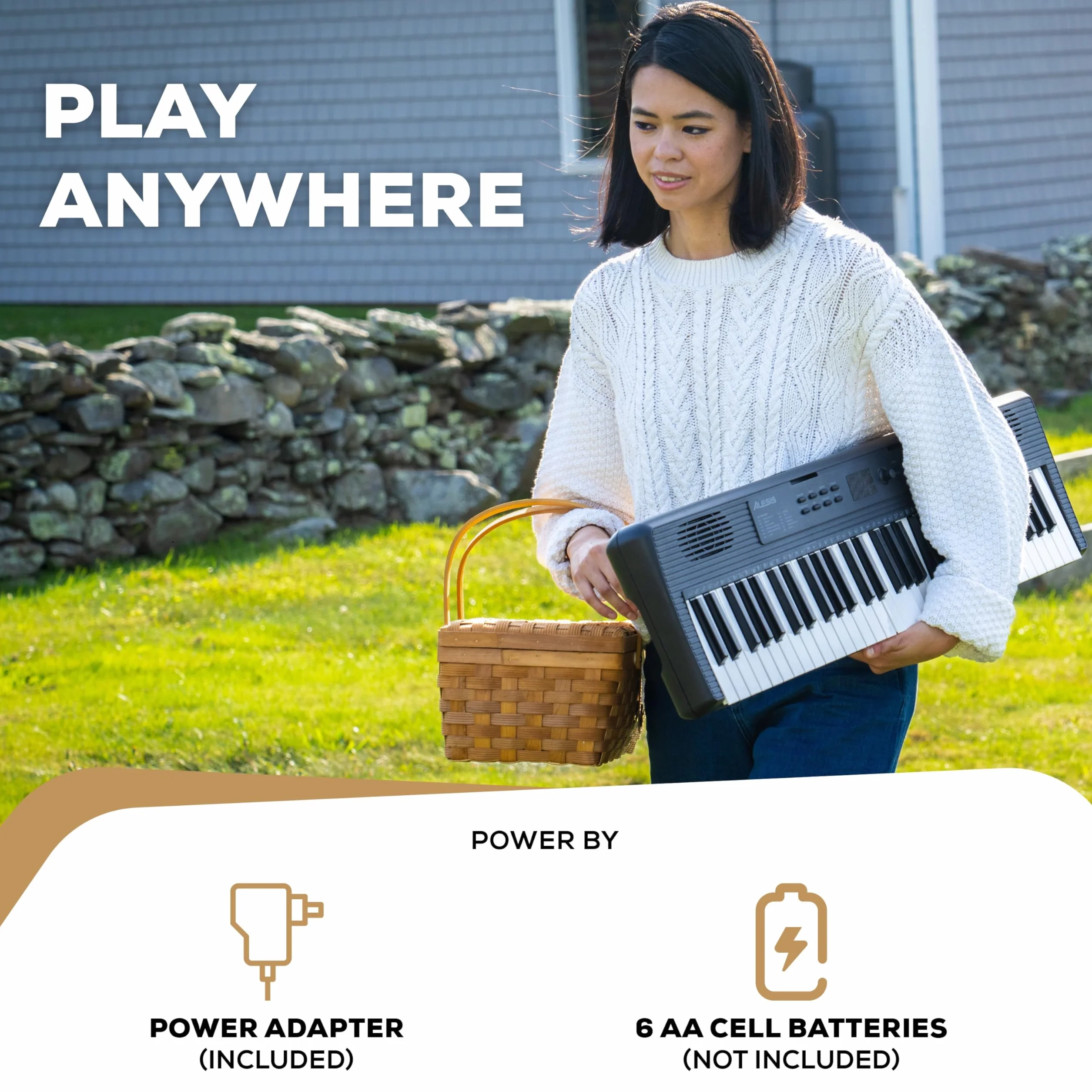 Alesis Melody 61 Pianino dla Początkujących 61 Klawiszy Głośniki Podpórka pod Nuty Tablet 300 Brzmień Lekcje Gry