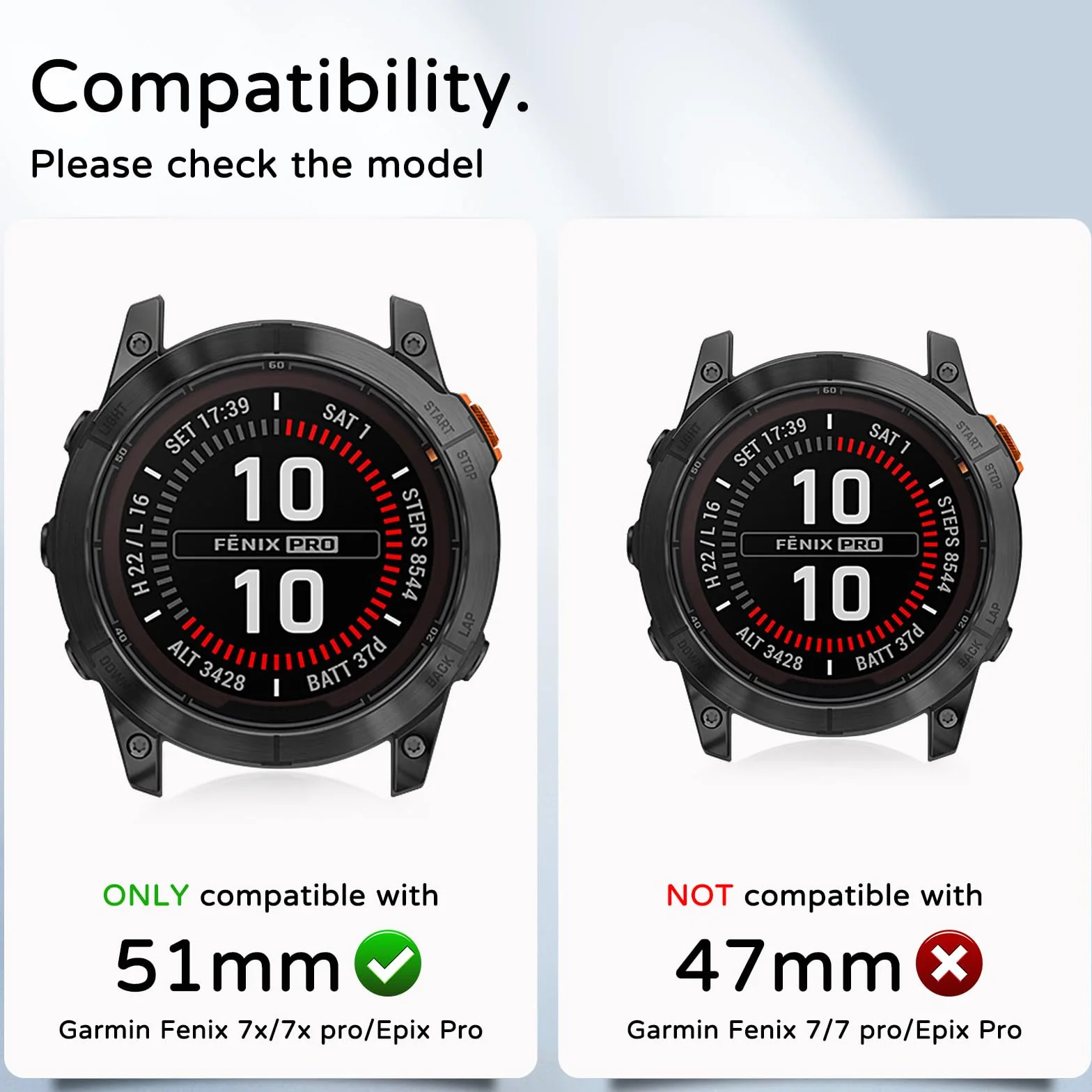 Etui ochronne do Garmin Fenix 7X Pro/Fenix 7X/Epix Pro 51 mm, TPU etui ochronne na ramę zegarka, akcesoria