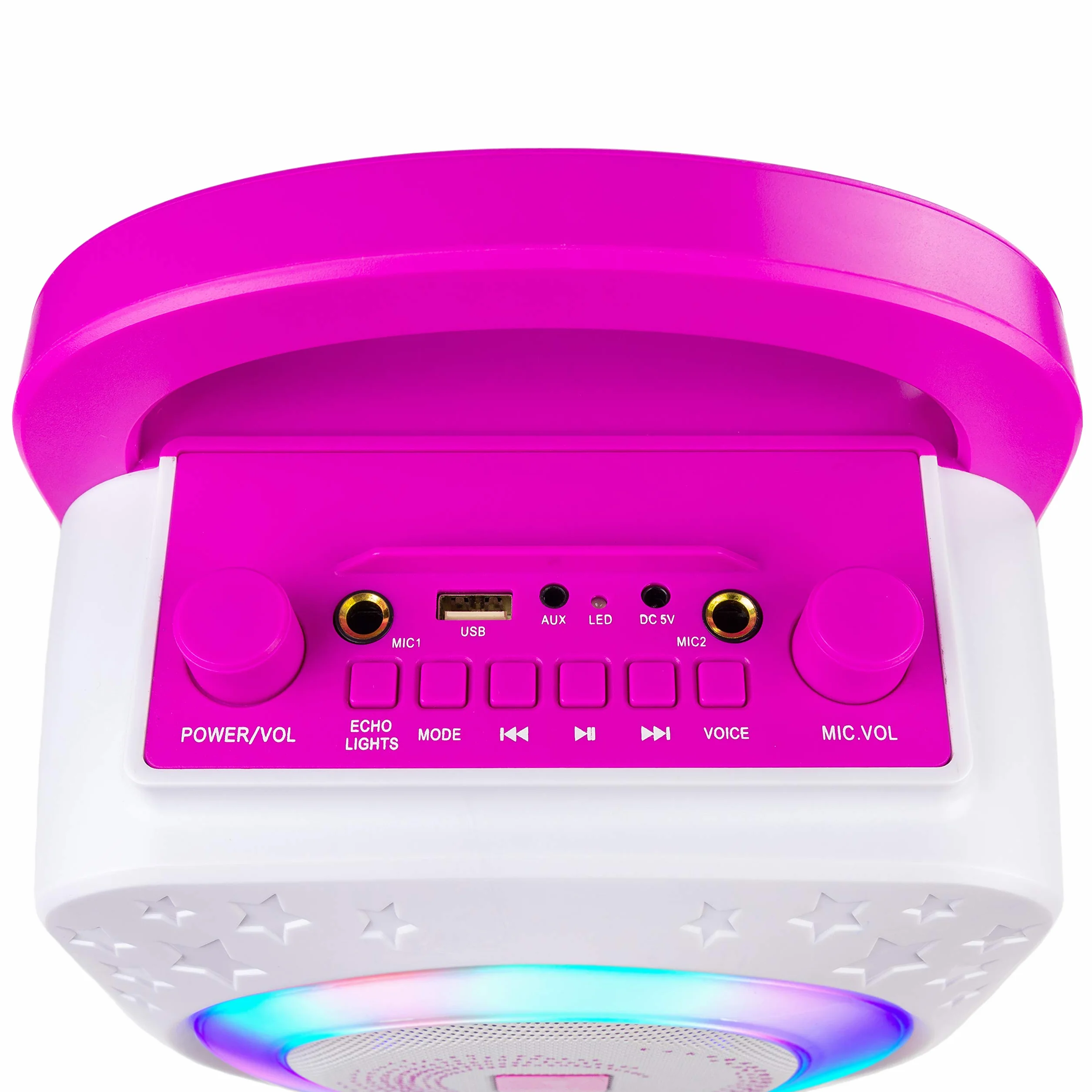 RockJam Ring urządzenie do karaoke Bluetooth z dwoma mikrofonami