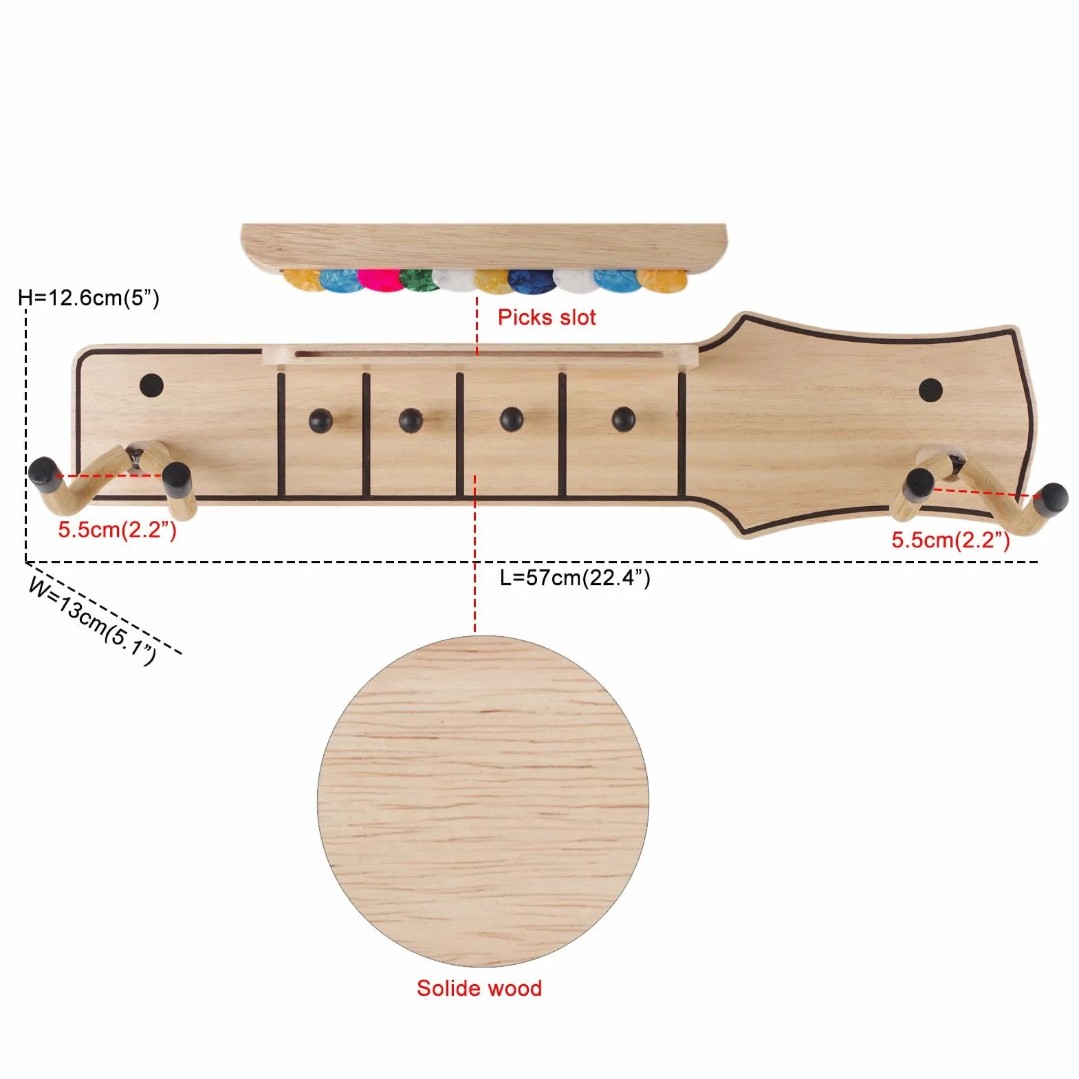 Uroczy drewniany stojak na gitarę, hak ścienny z gitarą, uchwyt ścienny gitarowy hak gitarowy wieszak na gitarę, wieszak na gitarę elektryczną, drewniany stojak gitarowy uchwyt gitarowy, haczyki do