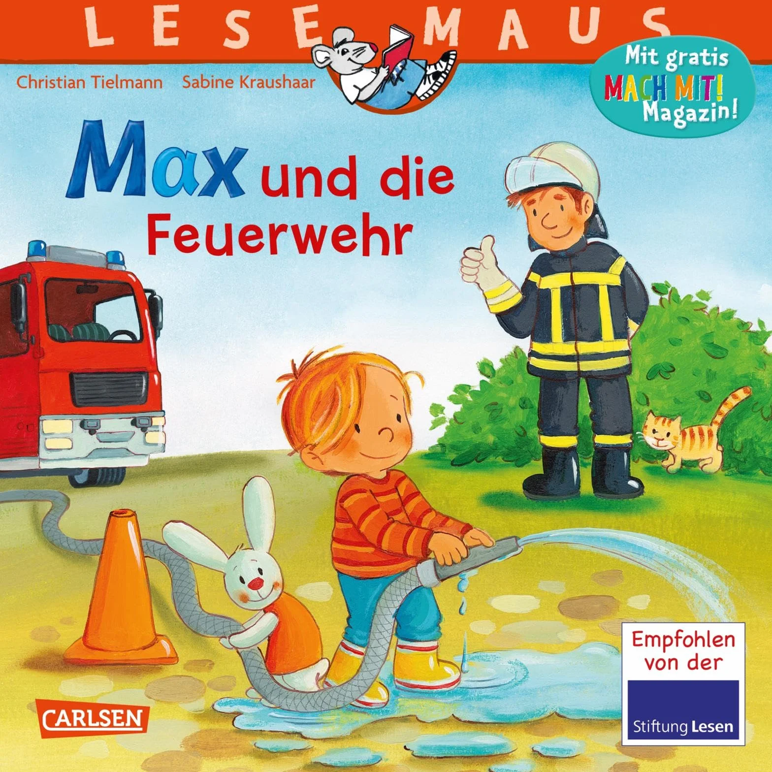 LESEMAUS 55: Max und die Feuerwehr: Spannendes Bilderbuch mit vielen Infos über die Feuerwehr und ihre Einsätze | Für Kinder ab 3 Jahren
