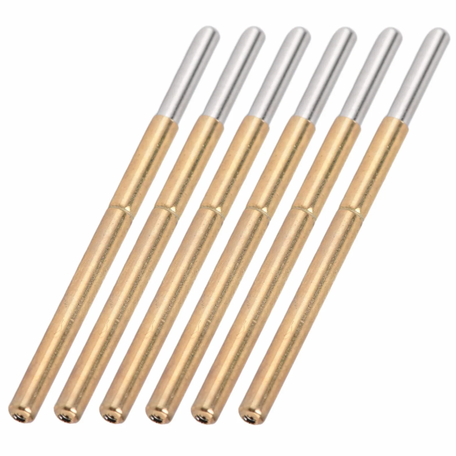 Pin Pogo 100 szt. Sprężynowe Sondy Pomiarowe Mosiężne Okrągłe Kołki Pogo P125-J Sprężynowe Sondy Testowe Pins