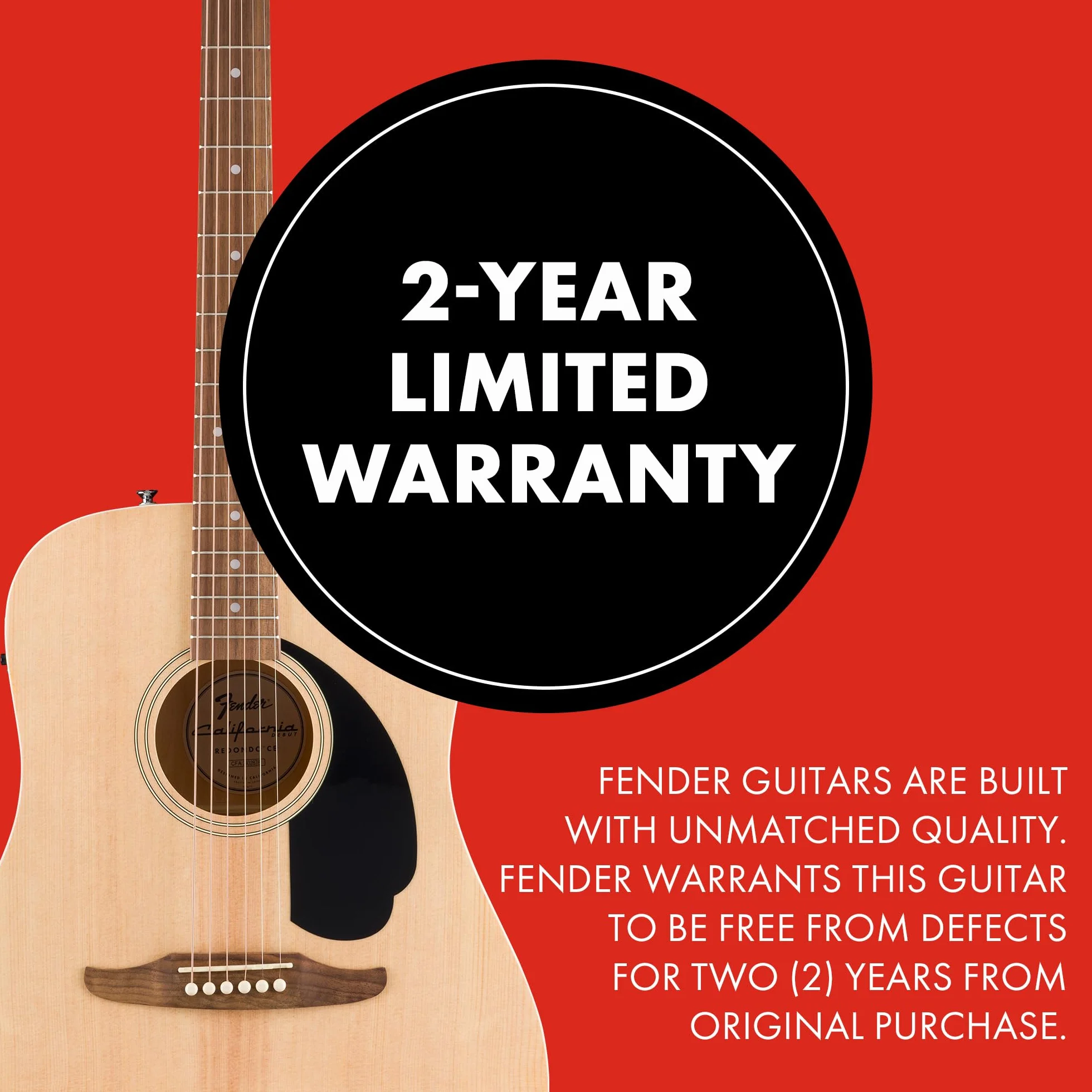 Fender California Debut Redondo Dreadnought z wycięciem gitara akustyczna CE, świerkowy top, czarny pickguard, naturalny