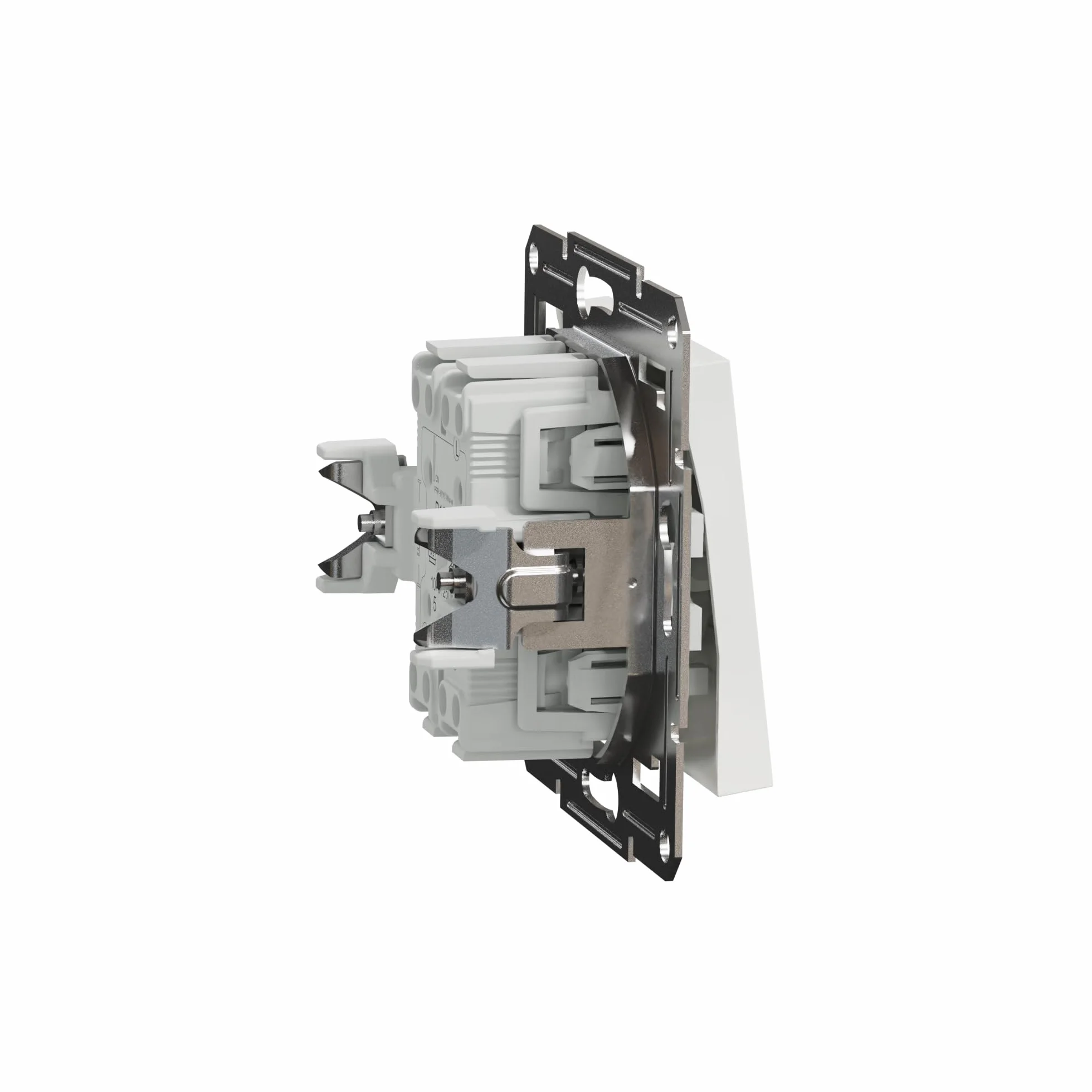 Schneider Electric Asfora EPH0370121D podwójny przełącznik podtynkowy 10 AX - 250 V, zaciski wtykowe, biały