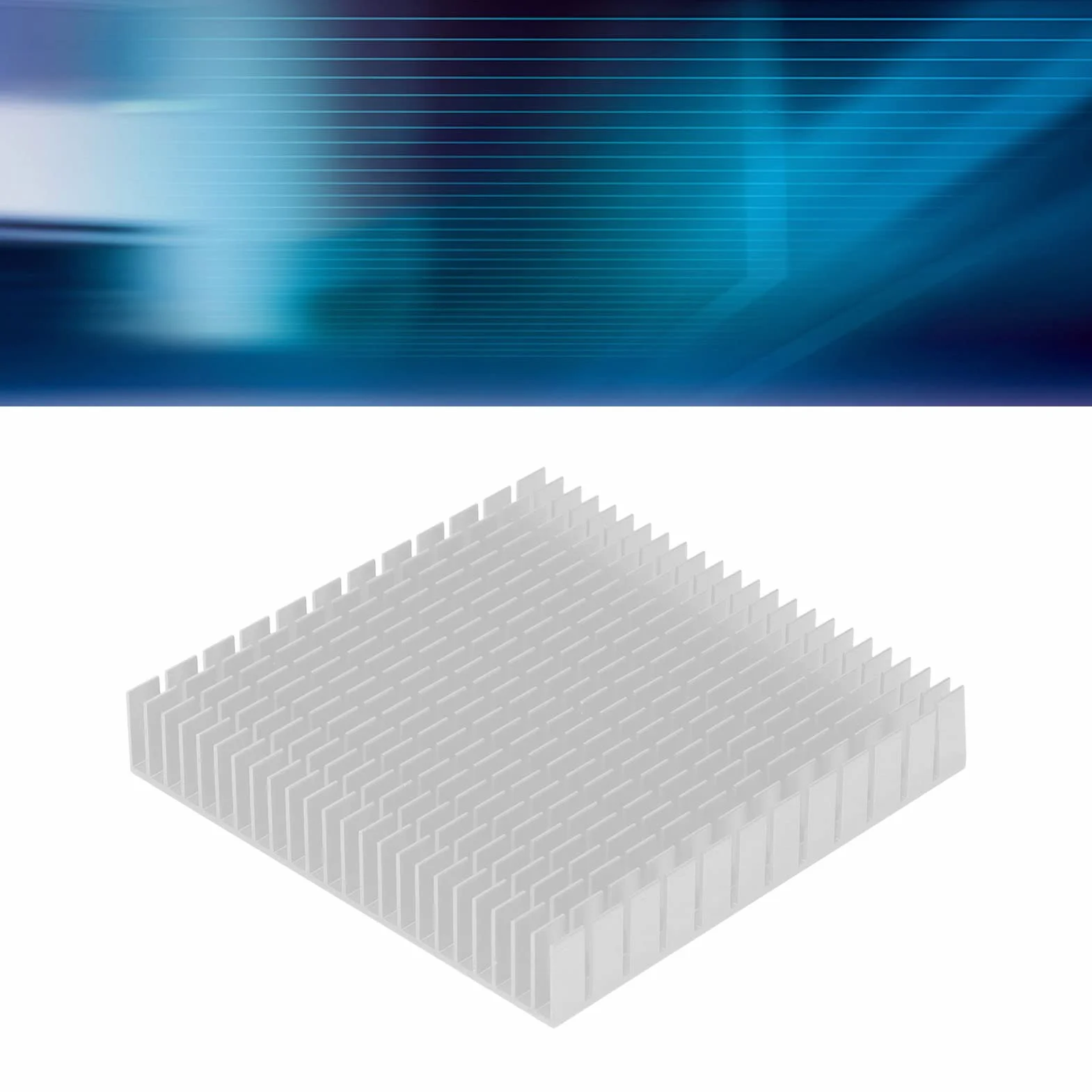 Aluminiowy radiator, uniwersalny mini 120 mm x 120 mm x 20 mm, moduł radiatora High Power do urządzeń półprzewodnikowych do CPU (biały)
