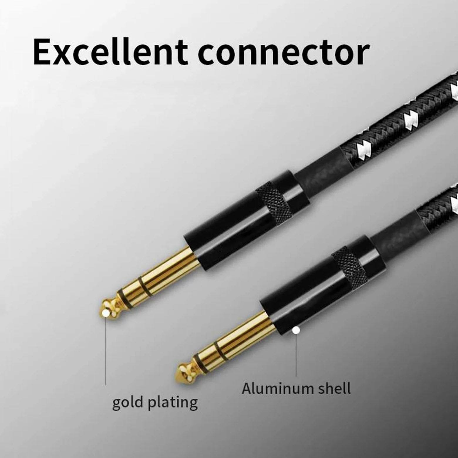 Przewód połączeniowy audio 6,5 mm zbalansowany stereofoniczny kabel audio mikrofon wzmacniacz gitarowy głośnik 0,5-5 m(300cm)