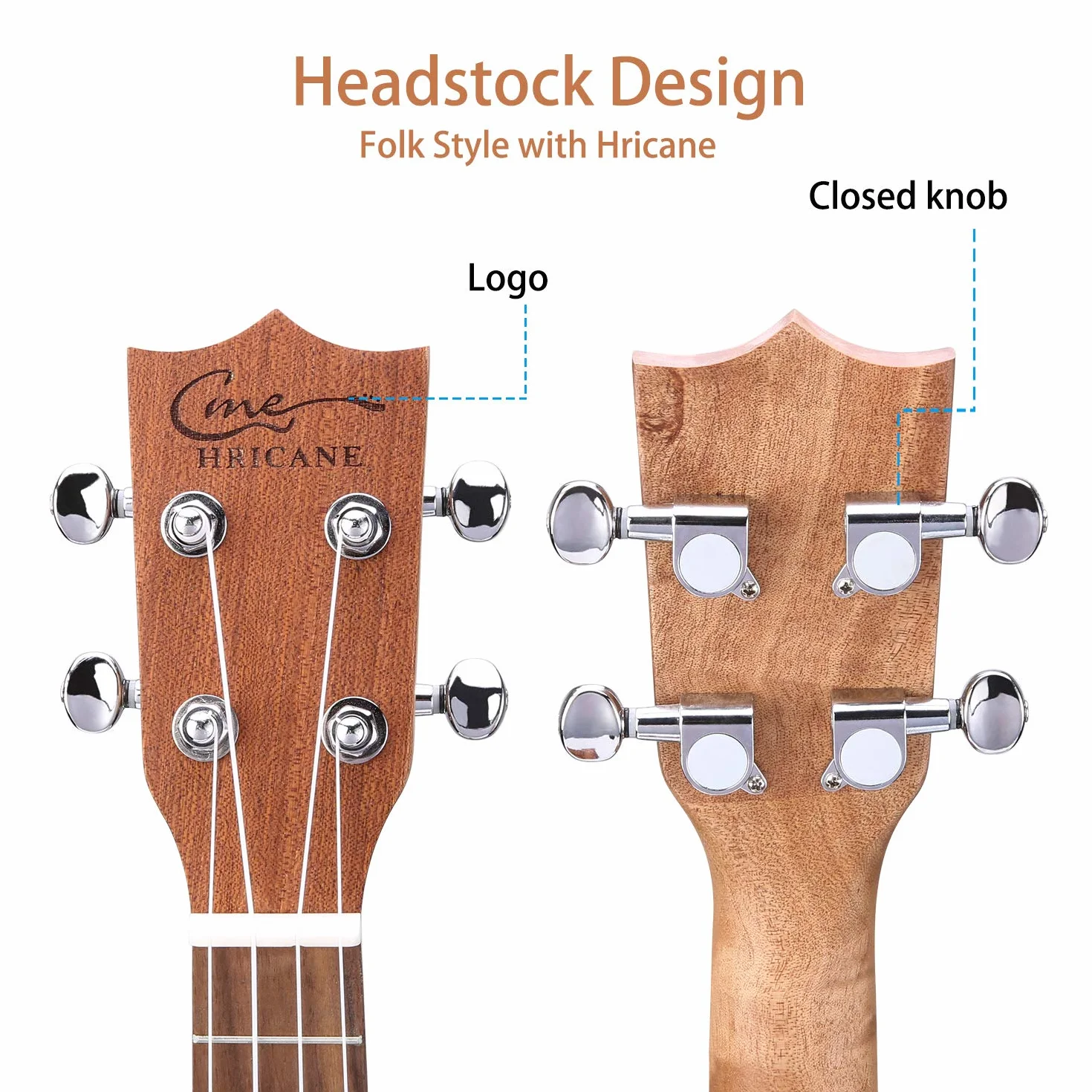 UKM-2 koncertowe ukulele mahoniowe 53 cm z torbą