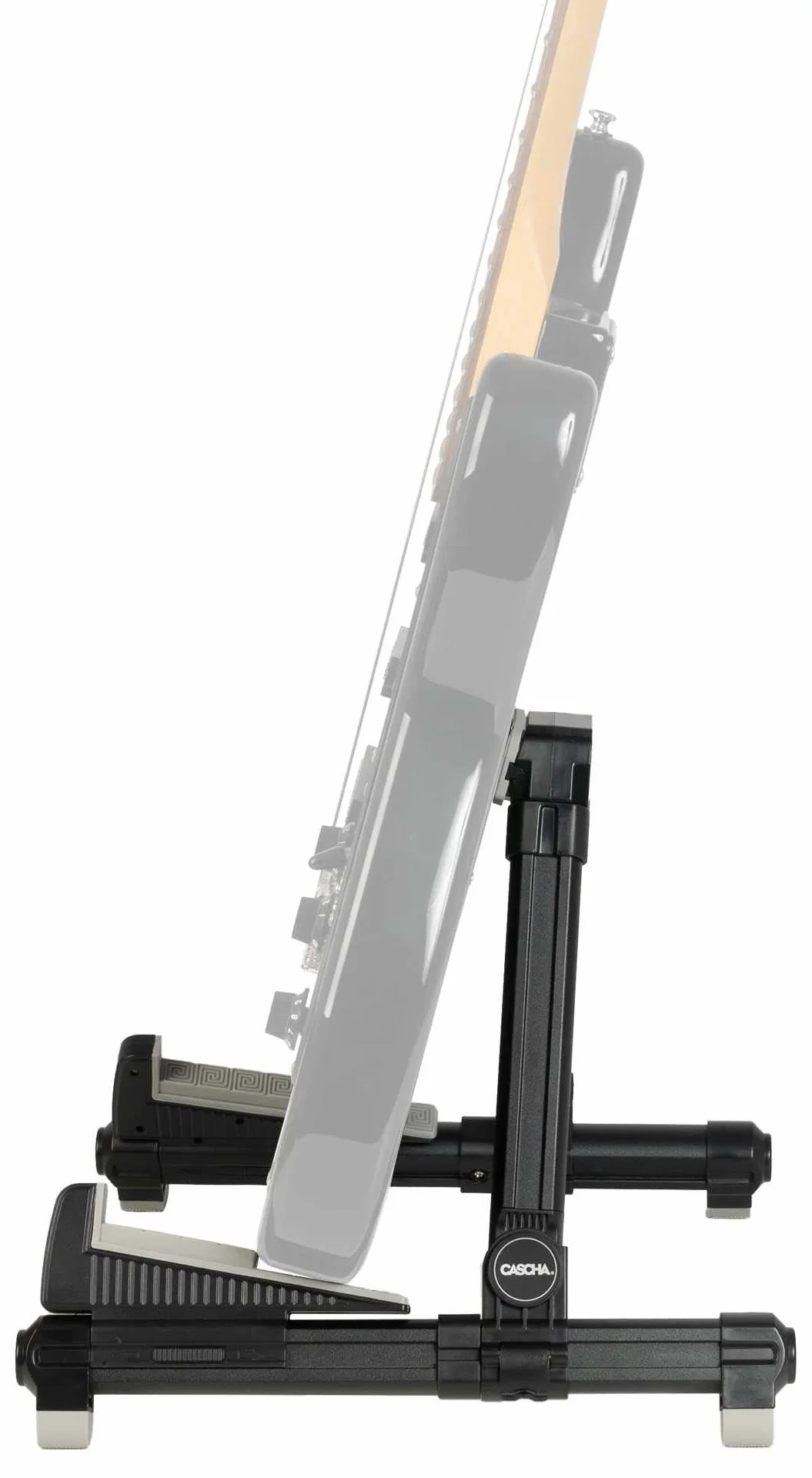 CASCHA Stojak na gitarę z aluminium, składany, składany stojak na gitarę elektryczną, akustyczną i basową