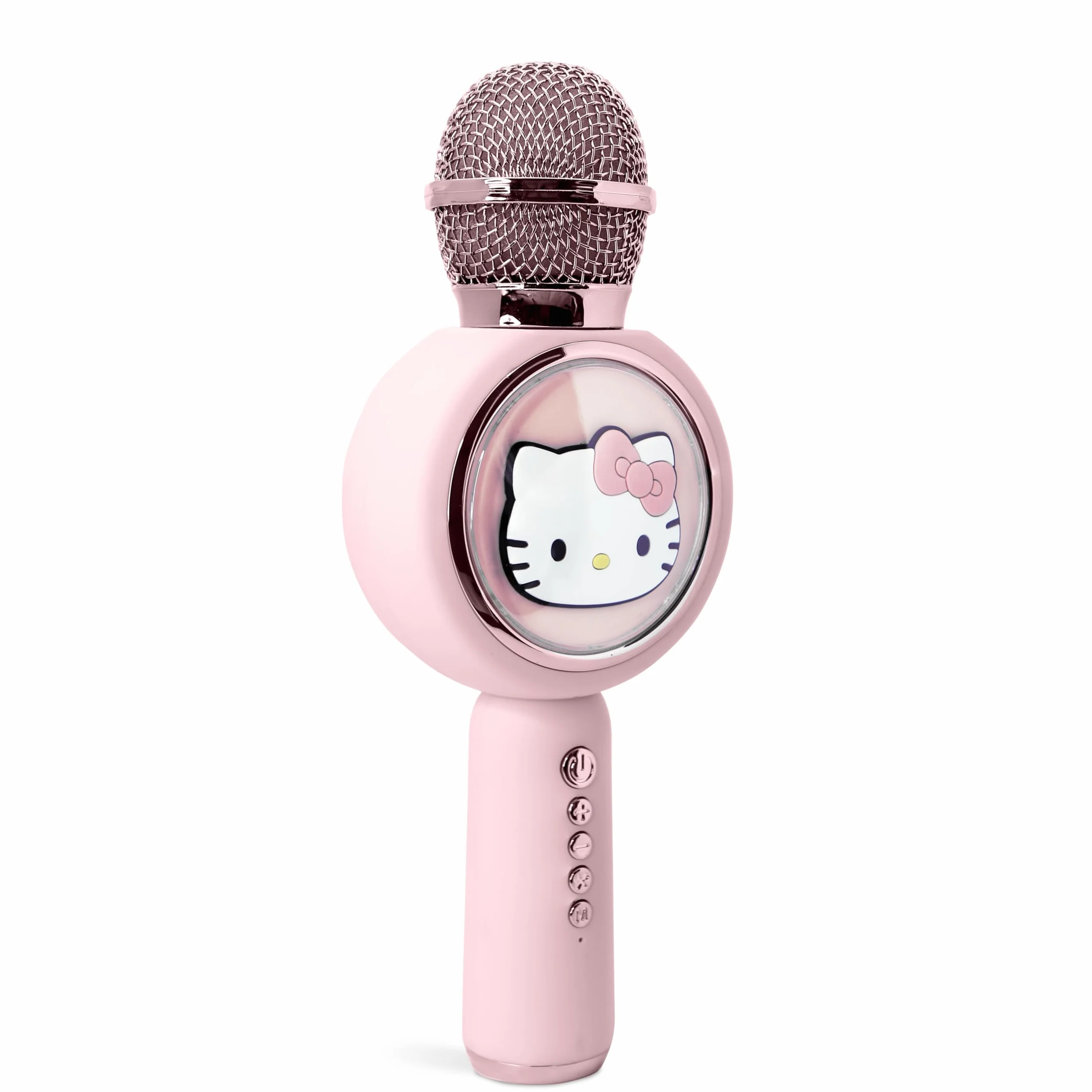 Hello Kitty mikrofon do karaoke z bezprzewodowym głośnikiem i diodami LED