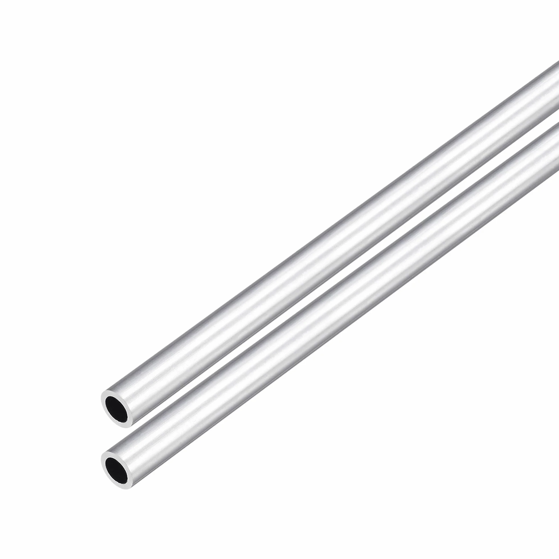 DMiotech 2-pack (8mm średnica zewnętrzna x 6mm średnica wewnętrzna) Okrągła rurka z aluminium 6063, 300mm długość, metalowa rura do ram narzędzi, projekty DIY