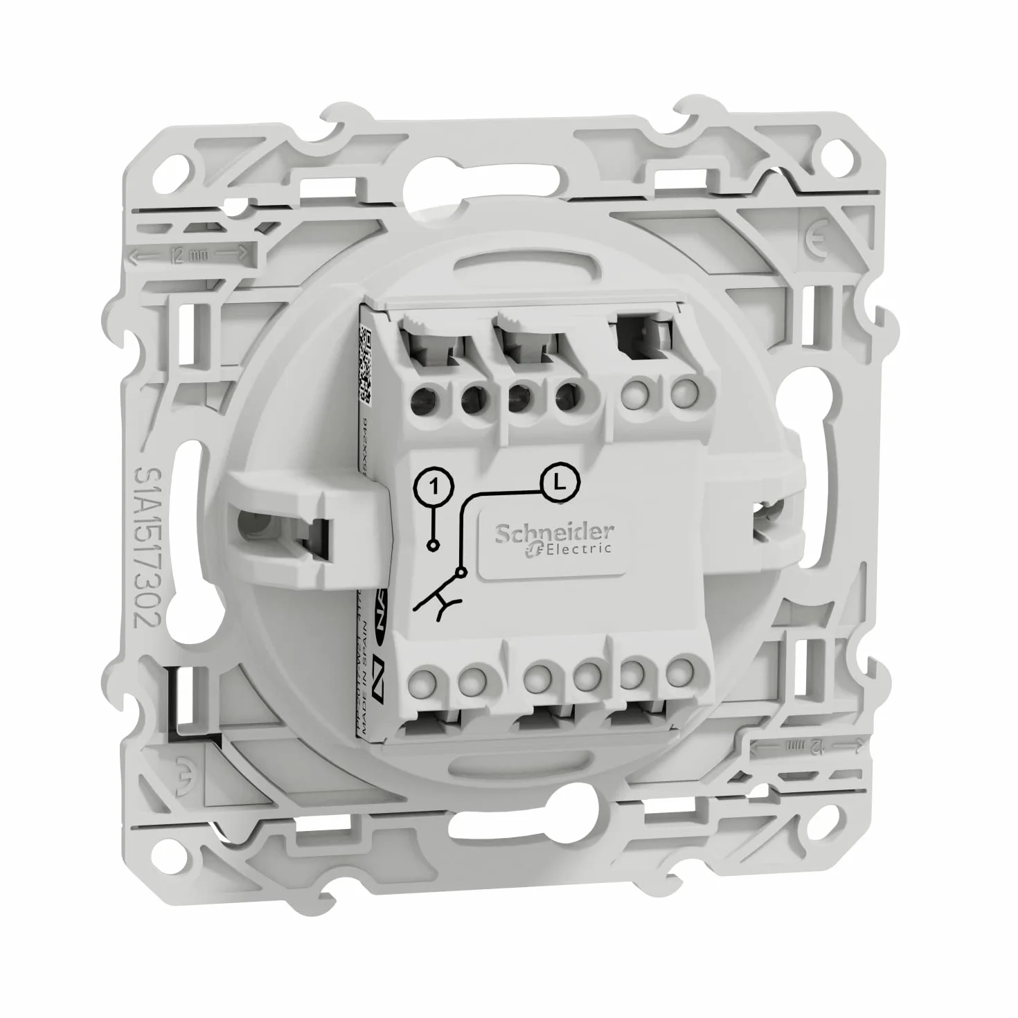 Schneider Electric S520246 Pierścień z symbolem push, biały