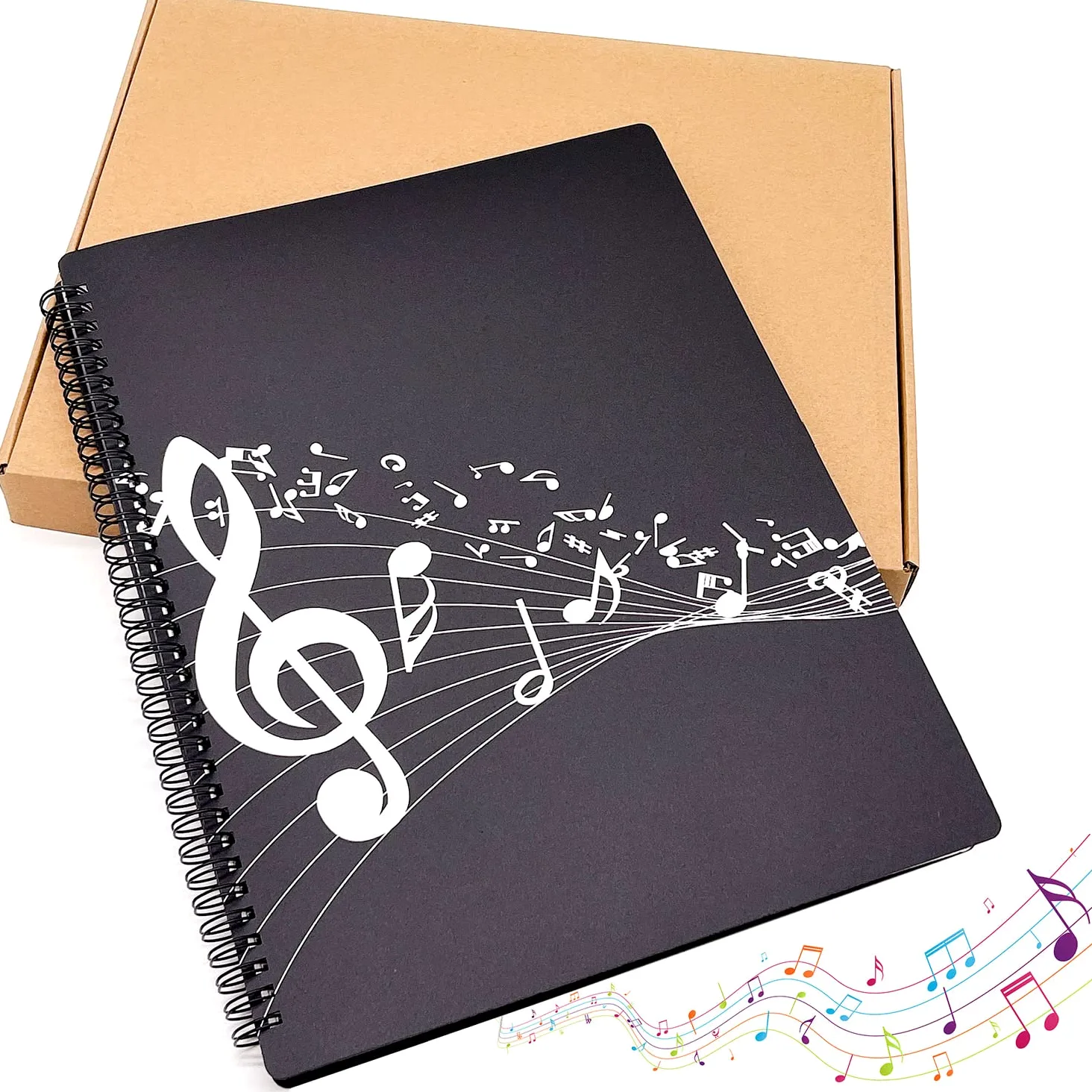 Folder muzyczny Koszula na partytury Folder do przechowywania nut muzycznych Format A4 40 kieszeni G na klucze, torba do przechowywania dokumentów do przechowywania papieru piosenkowego