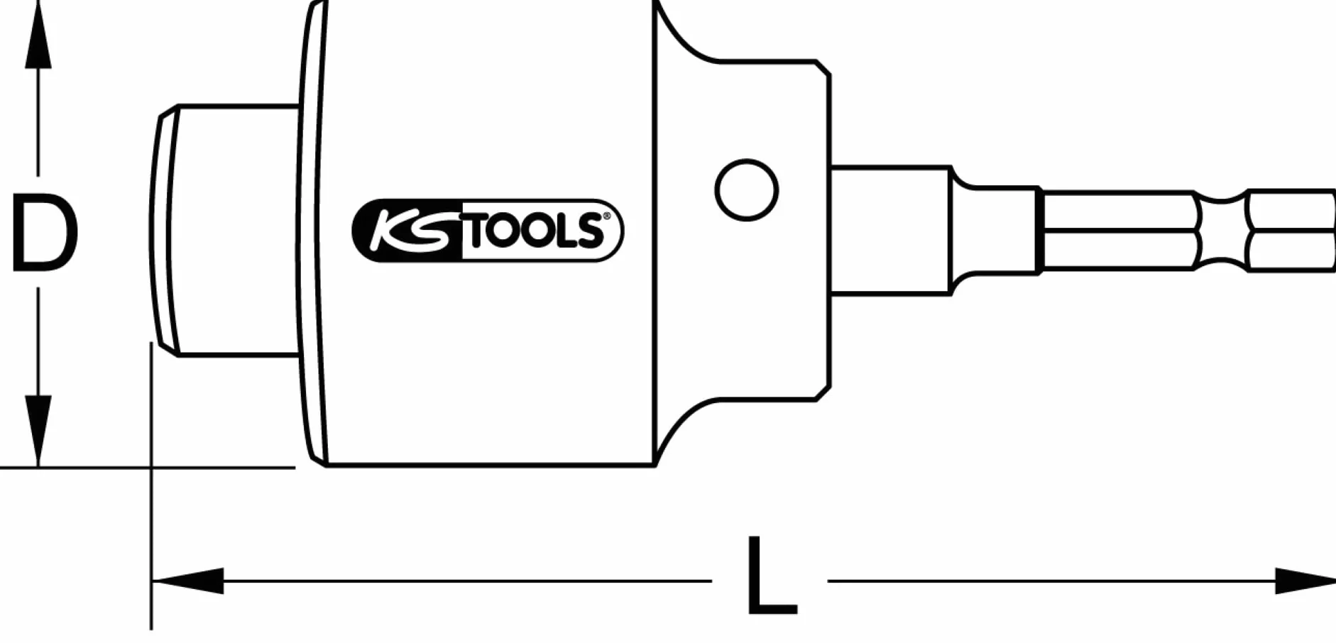 KS Tools 116.2037 Frezer do przedluzek zaworów kurkowych,6-katny, 1/2"