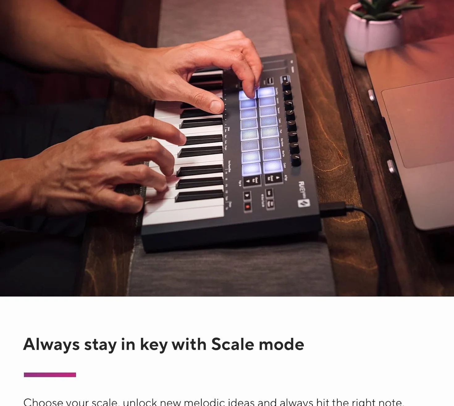 Novation FLkey Mini Kontroler klawiatury MIDI 25-klawiszowy USB z integracją FL Studio