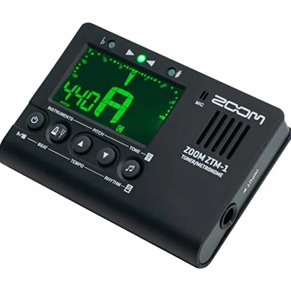ZOOM ZTM-1 Chromatyczny tuner i metronom do gitary, basu, ukulele, skrzypiec – idealny do ćwiczeń i występów
