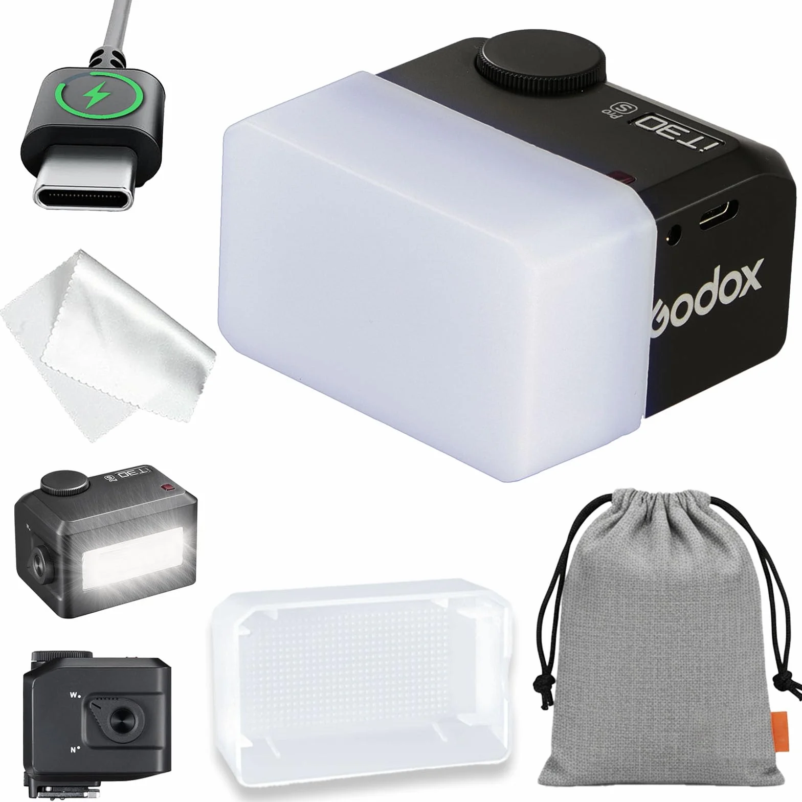 GODOX IT30PRO S lampa błyskowa z dyfuzorem, IT30 PRO S mini lampy błyskowe, TTL HSS 1/8000s Flash, kompatybilna z Sony Alpha A9 III a7III a7CII a7IV a7C a7RV a7 a7SIII a6700 a6400 ZV-E10 II ZV1