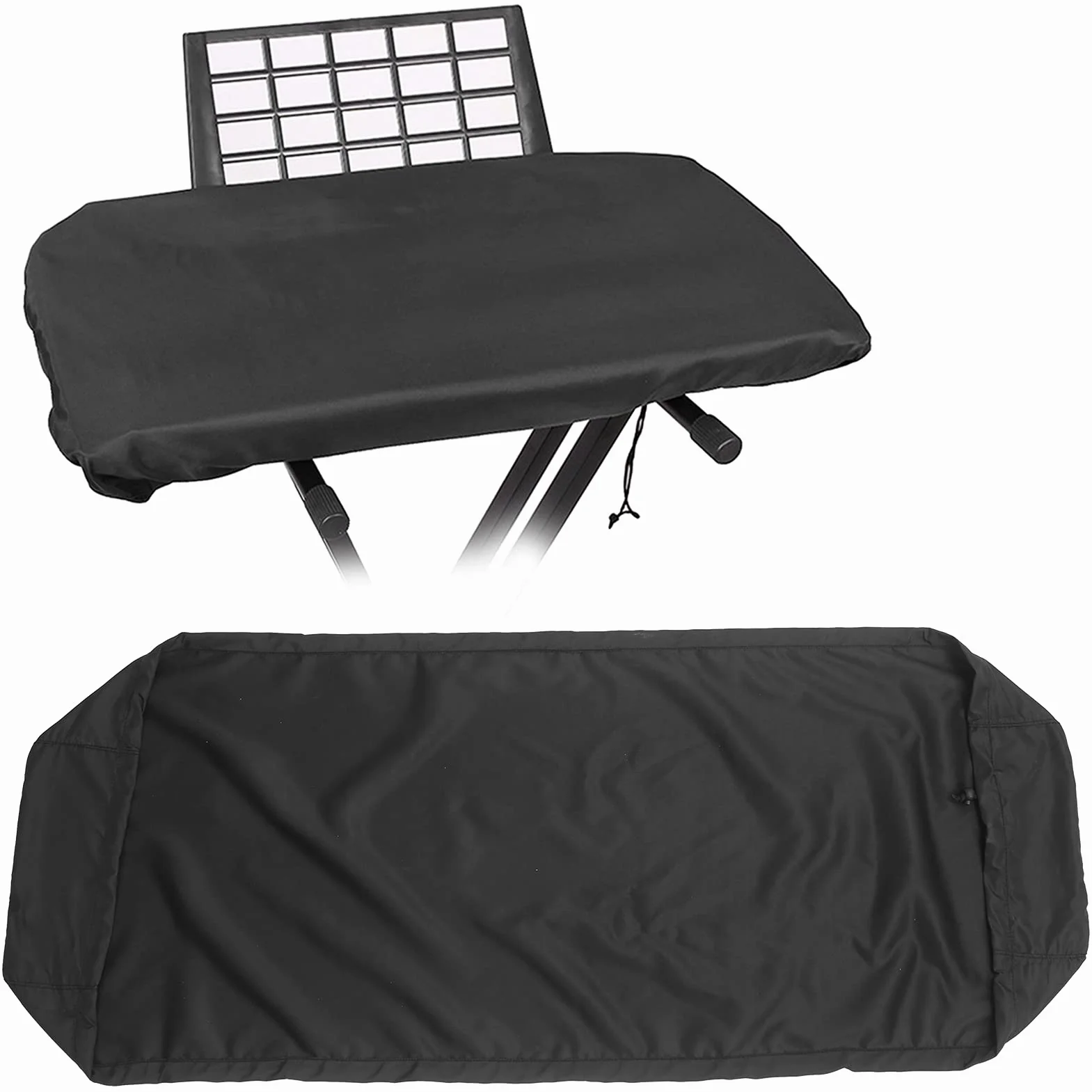 Rozciągliwy pokrowiec na pianino elektroniczne, pokrowiec na pianino elektroniczne Zmywalny pokrowiec na klawiaturę pianina na pianino 61/88 klawiszy(88 key black)