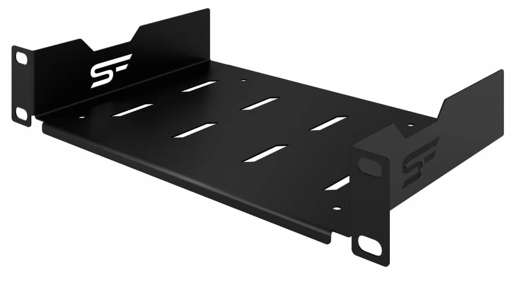Półka Rack 10 cali 1U 150mm Metal Czarny Perforowana do Szaf Serwerowych i Sieciowych