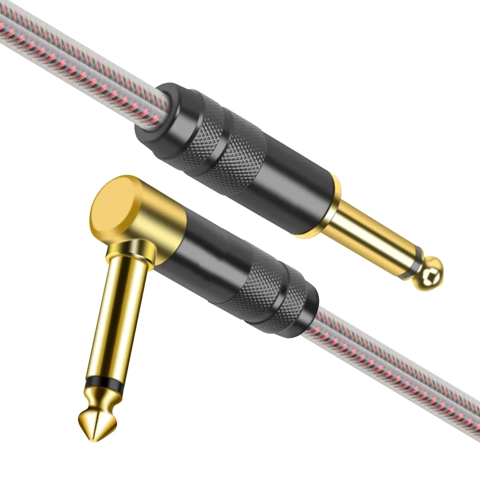 Kabel Audio TS 6,35 Mm 1/4 Cala Profesjonalny Wzmacniacz Gitarowy Przedwzmacniacz Mikser Kabel Głośnikowy Kabel do Instrumentów Gitarowych (Color : 12m)