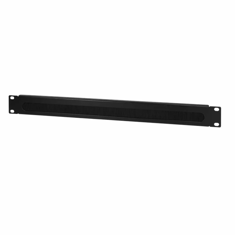 LogiLink Professional ORCEB1B - 19" przepust kablowy 1HE, z wkładką szczotkową, czarny
