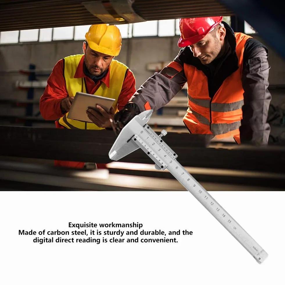 Delaman Vernier Caliper, Noniusz Suwmiarka z Noniuszem Stal Węglowa Metal Mikrometr Miernik Narzędzie 0-150mm