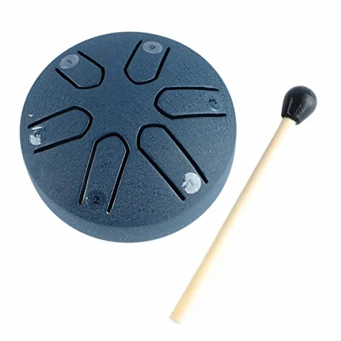Empty Spirit Drum, Handpan Drum 6 Note Kompaktowy, Charakterystyczny, Czysty Dźwięk do Gry na Instrumentach Perkusyjnych (Ciemnoniebieski)