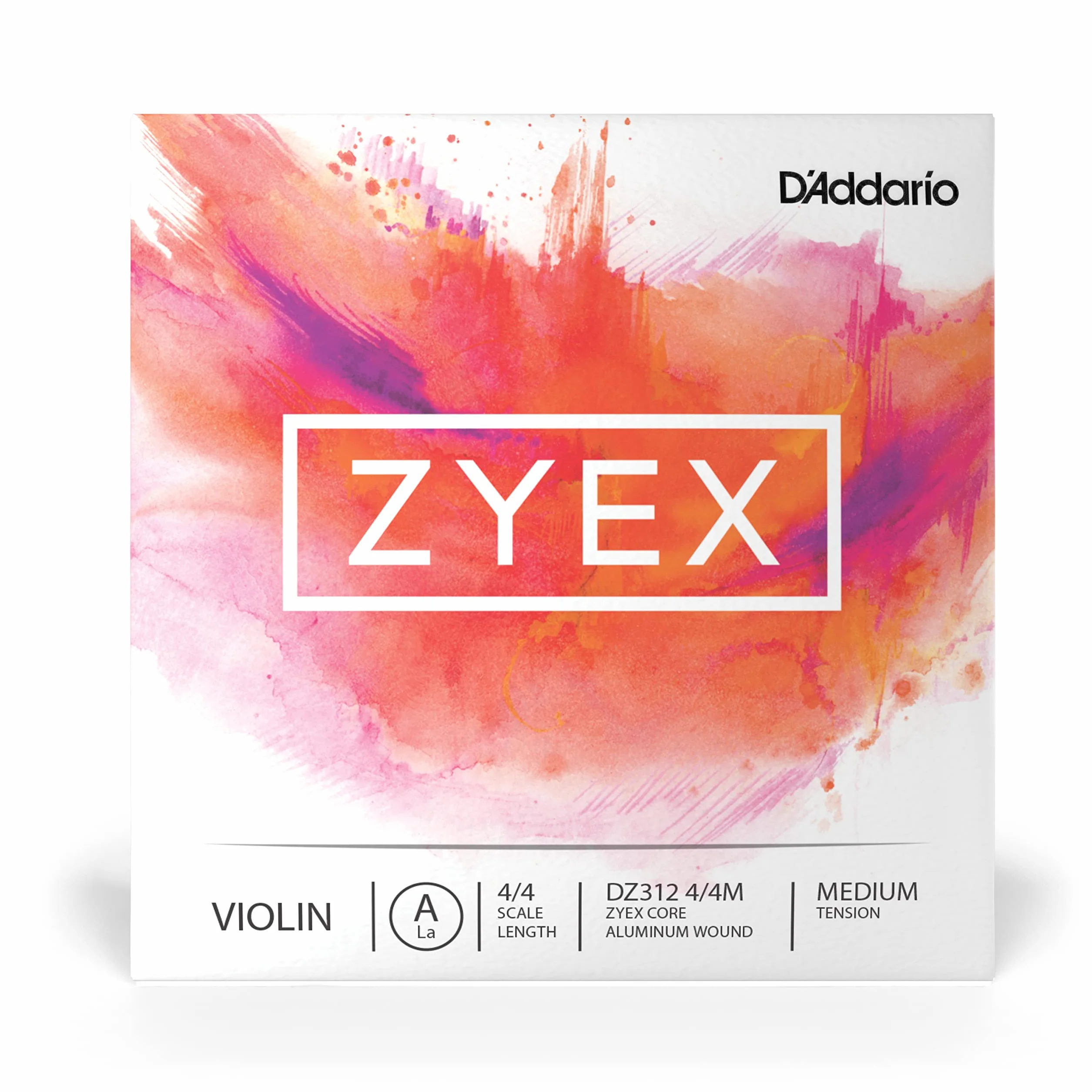 D'Addario Zyex skala 4/4 średnie napięcie pojedynczy sznur A na skrzypce