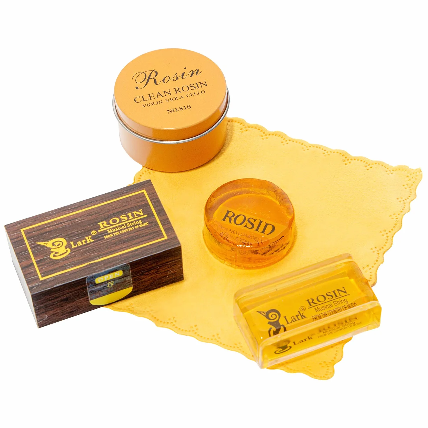 Paquete de 2 Resina Violin, Fansjoy Colofonia Natural con Estuche, para Violín, Viola y Violonchelo Arcos