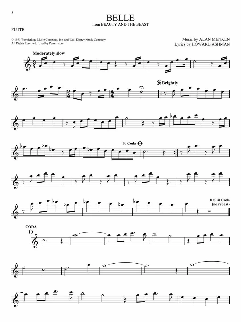 101 disney songs for flute