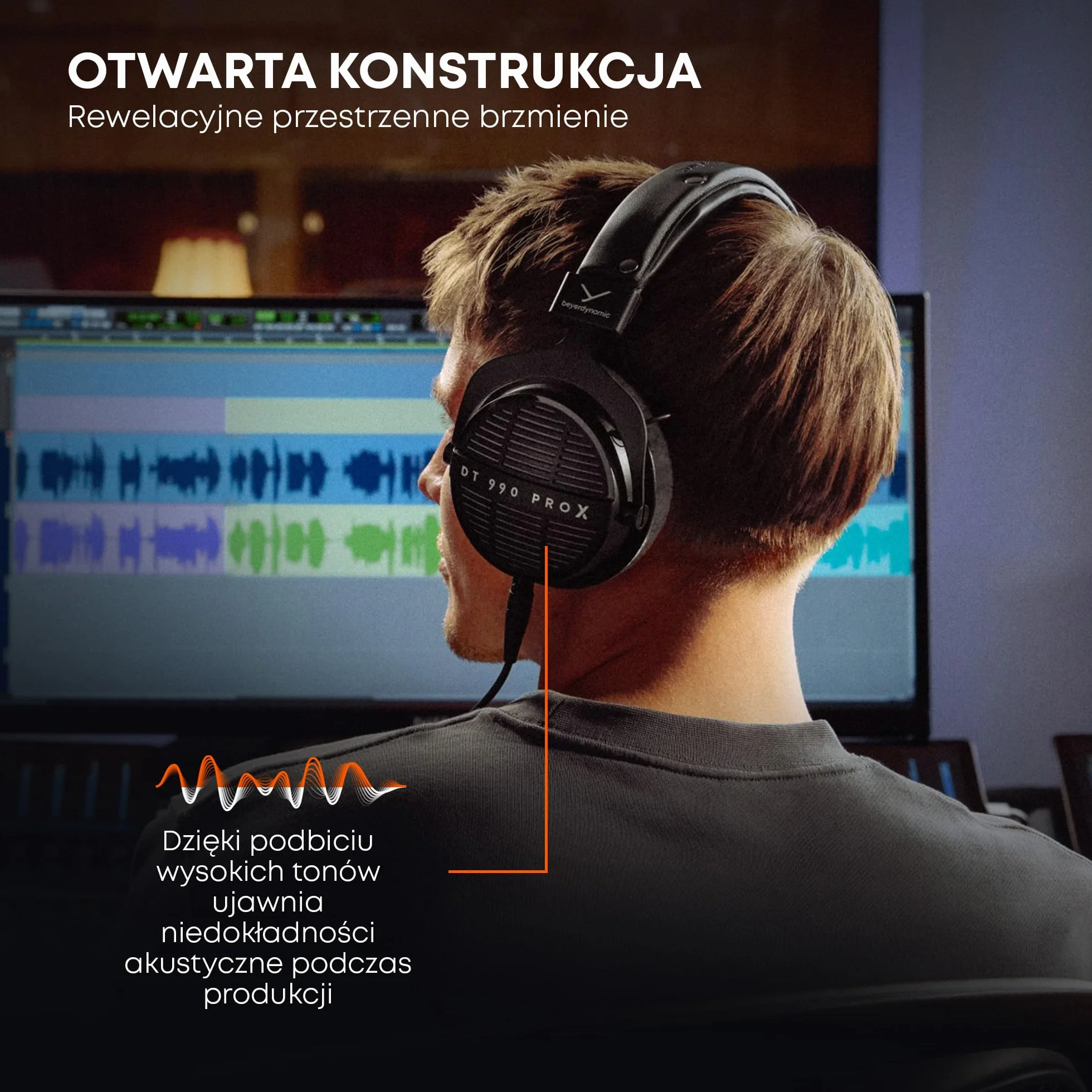 beyerdynamic DT 990 PRO X otwarte, wokółuszne słuchawki studyjne do krytycznego słuchania i edycji (otwarte)