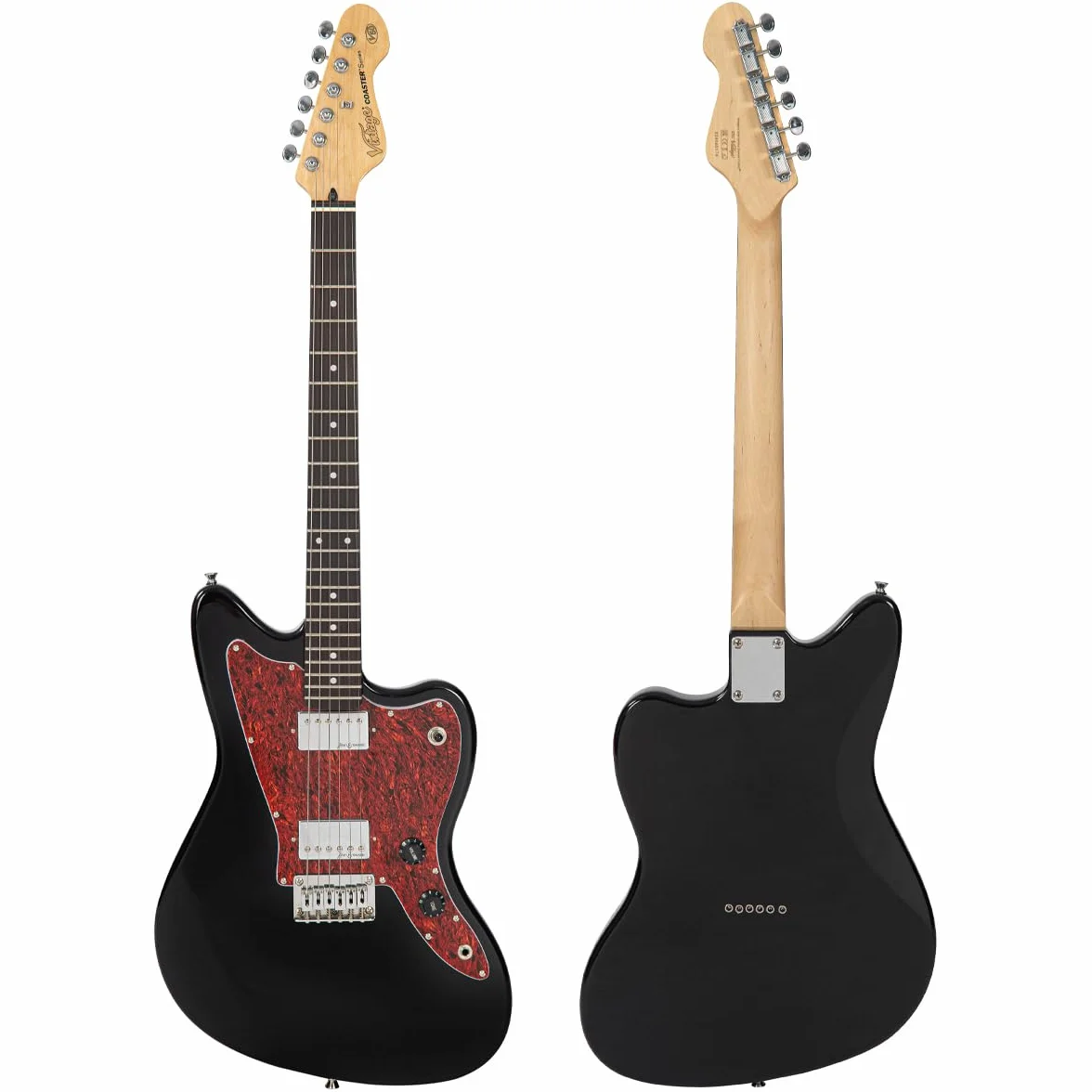 VINTAGE V50 COASTER SERIES GITARA ELEKTRYCZNA - CZARNA BŁYSZCZĄCA