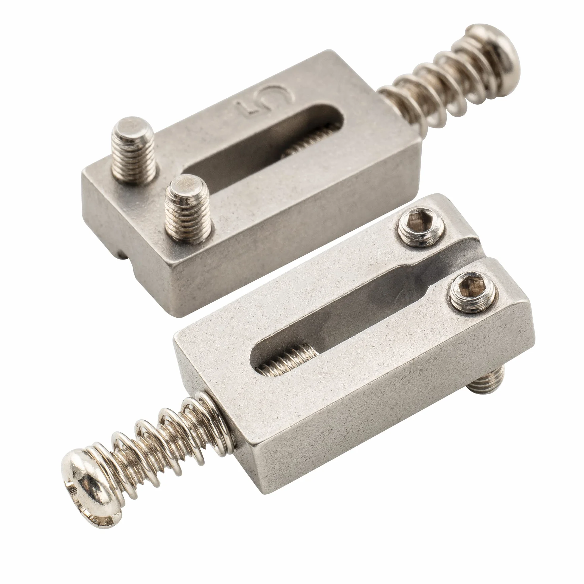 Musiclily Pro 10,5mm Stal Nierdzewna Siodełko Mostka do Gitary Elektrycznej Strat Stratocaster, Oryginalny Kolor (6 szt.)