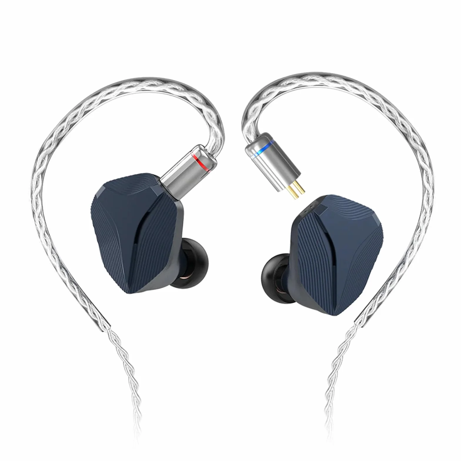 Linsoul Hidizs MP145 monitor douszny, płaski sterownik magnetyczny 14,5 mm, słuchawki HiFi, przewodowe słuchawki douszne do gier z odłączanym 2-pinowym kablem OFC dla muzyków audiofilów (niebieskie,