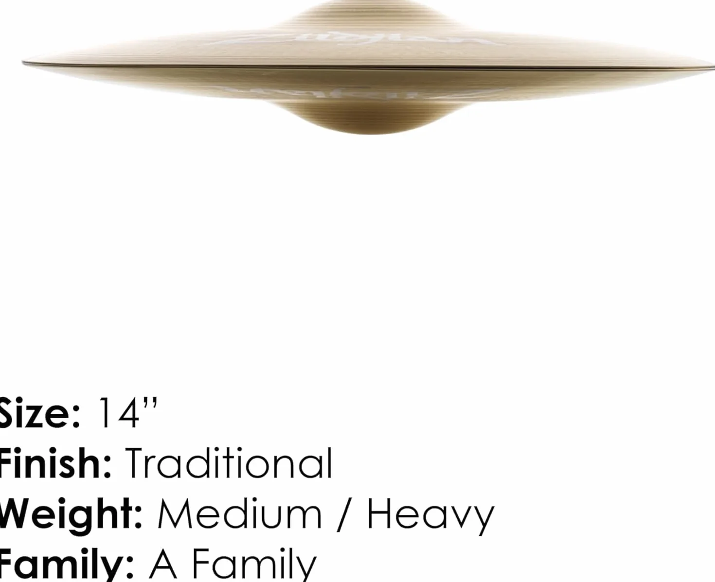 Zildjian A' Zildjian NewBeat HiHat 14",Traditional Finish - HiHat