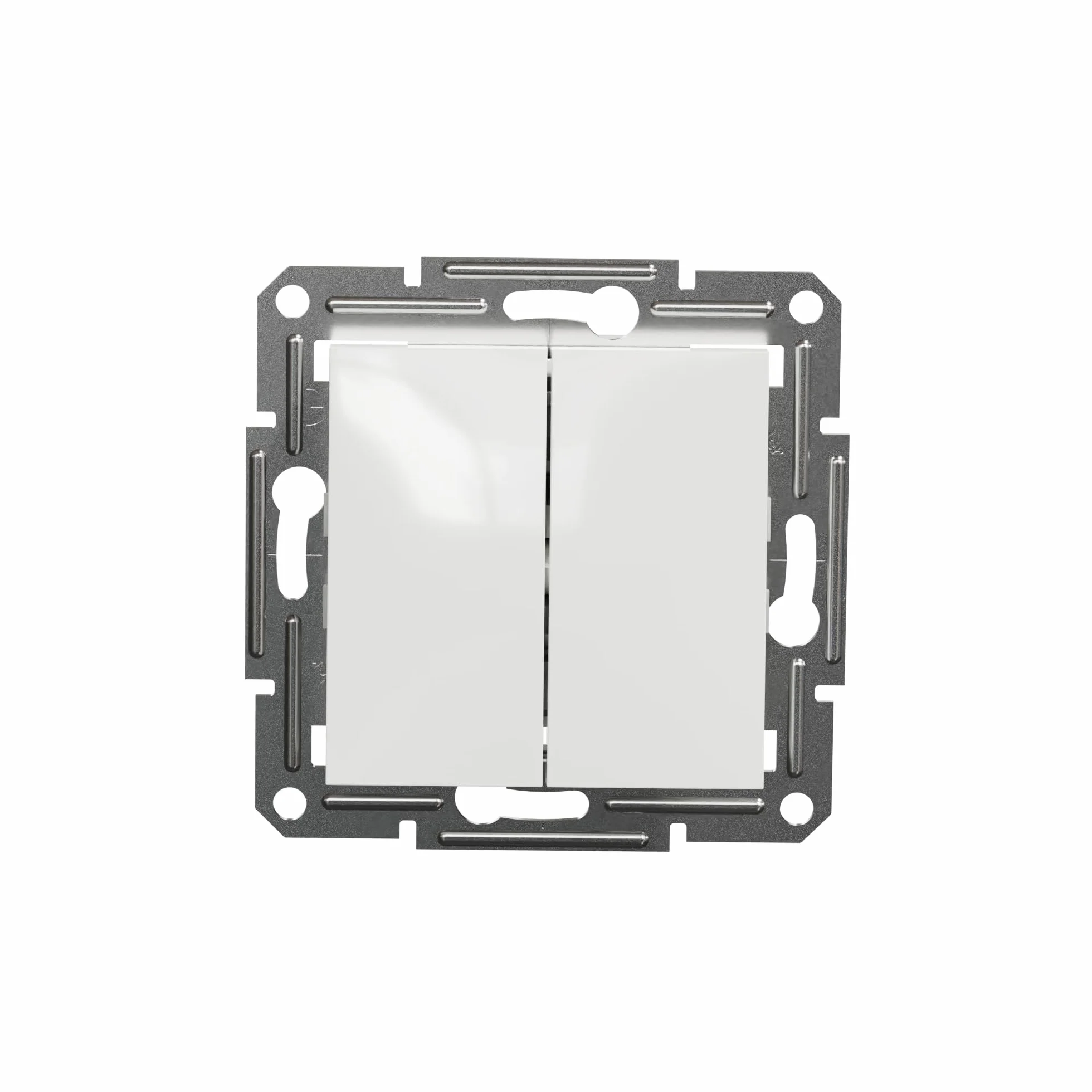 Schneider Electric Asfora EPH0370121D podwójny przełącznik podtynkowy 10 AX - 250 V, zaciski wtykowe, biały