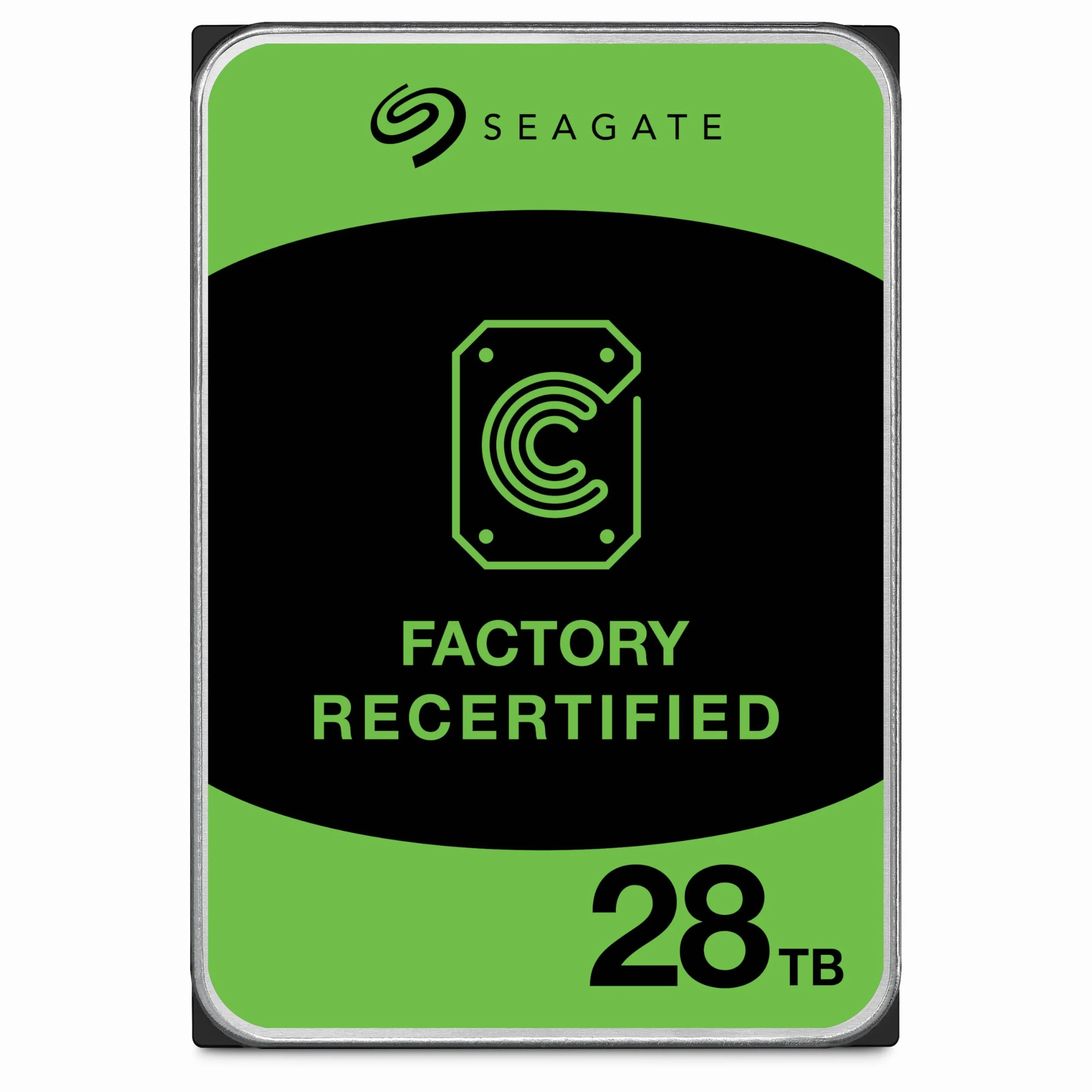 Dysk twardy Seagate Exos 28TB do serwera wewnętrznego ST28000NM000C, 3,5 cala, SATA 6 Gb/s, 7200 obr./min, 512 MB pamięci podręcznej (odnowiony)