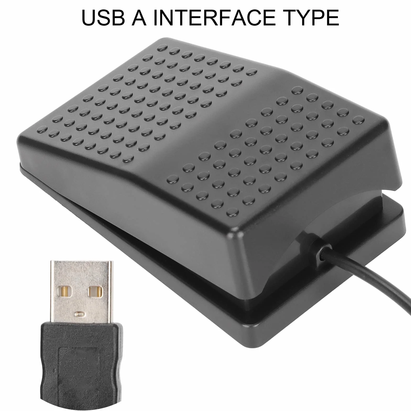 Shanrya Pedał przełącznika nożnego USB, funkcja regulacji pedału nożnego komputera wysoka czułość materiał ABS do uniwersalnych komputerów