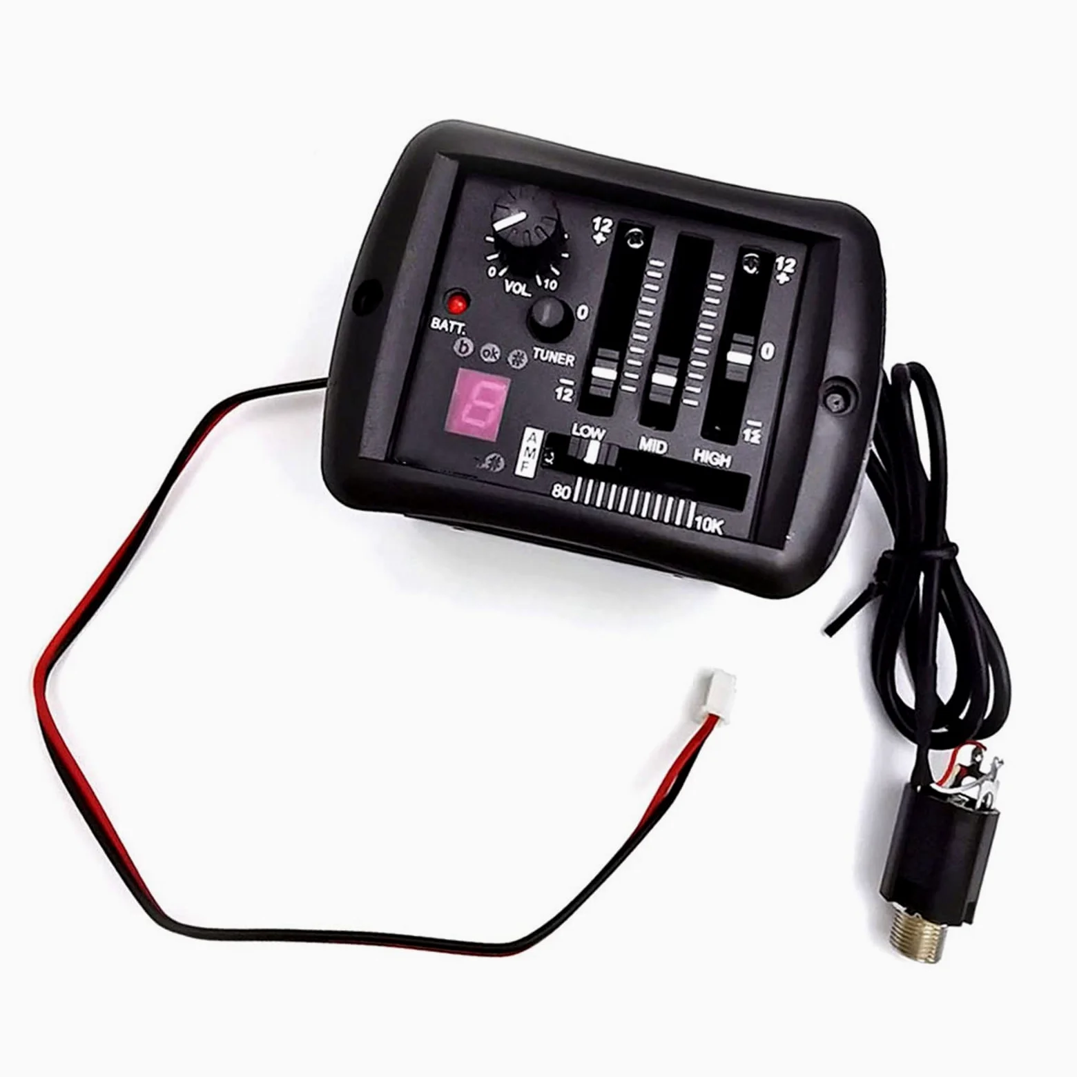5 Zestawów 4-pasmowy Przedwzmacniacz Gitarowy Korektor EQ Z Systemem Tunera 6.35mm Gniazdo Wyjściowe Gitara EQ Piezo Pickup Wymiana przetwornika gitary