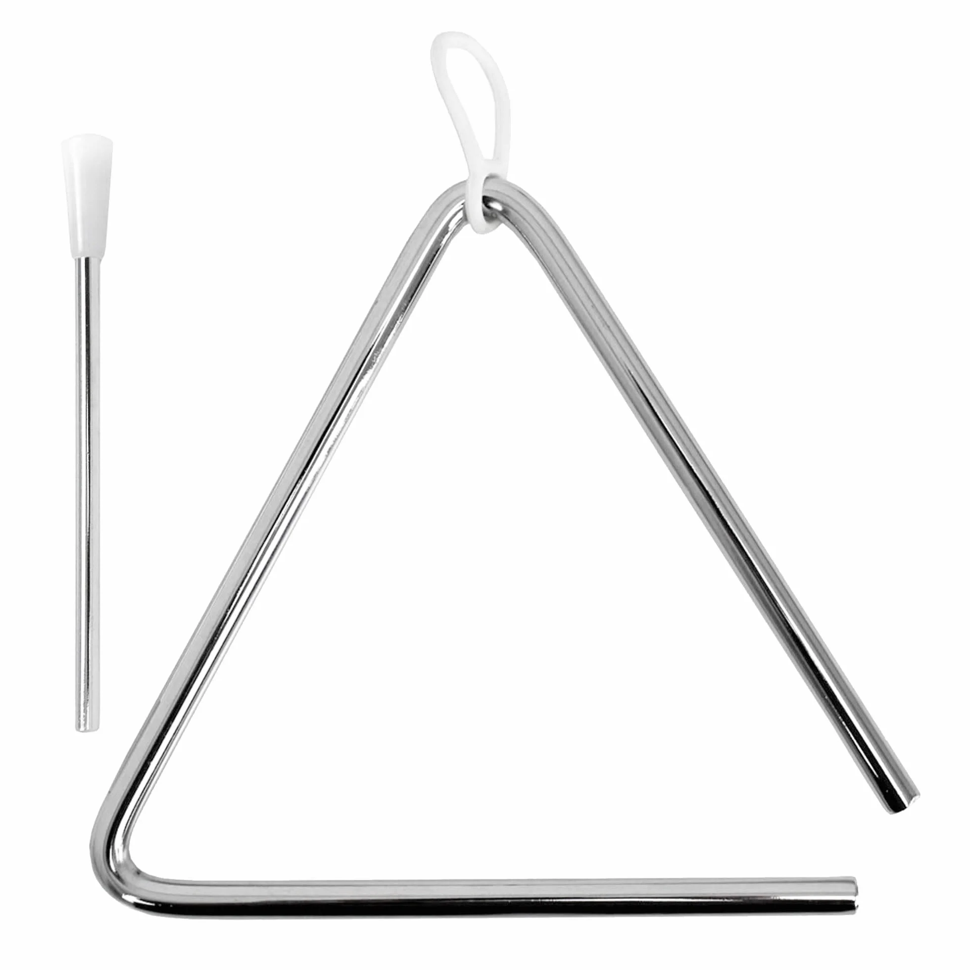 A-Star Tradycyjny metalowy trójkąt muzyczny — 15 cm/8 cali z metalowym ubijakiem