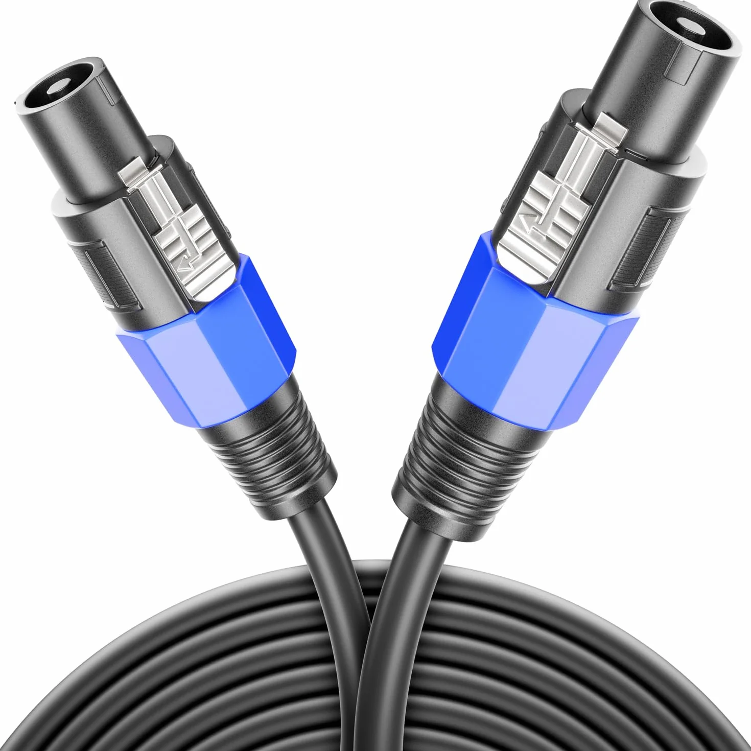 deleyCON 10m Kabel Głośnikowy PA - Jakość Studyjna - z Czystej Miedzi OFC - Przewód do Głośników PA 2-Biegunowy 2x 2,5mm² (AWG13) 8,3mm - Metalowa Blokada