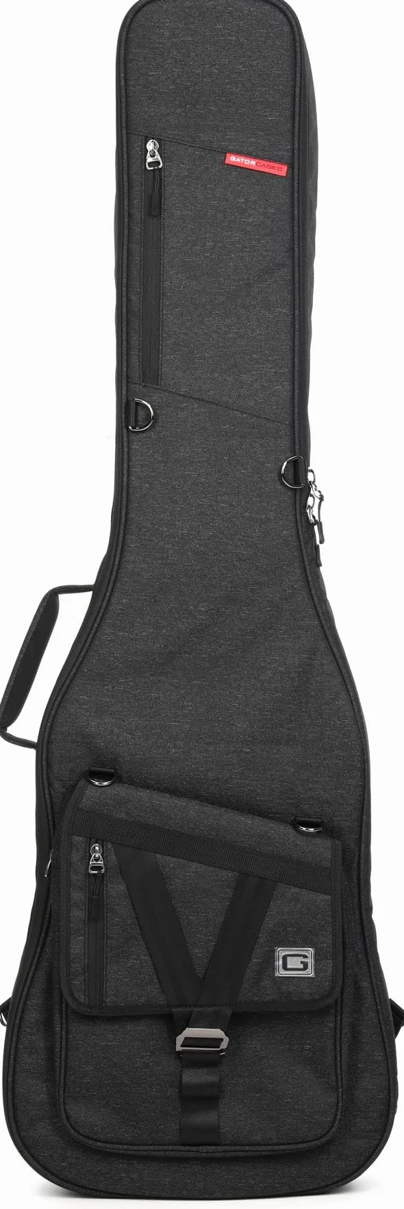 Gator Etui Transit Series gitara basowa Gig Bag, czarny węgiel zewnętrzny (GT-BASS-BLK)